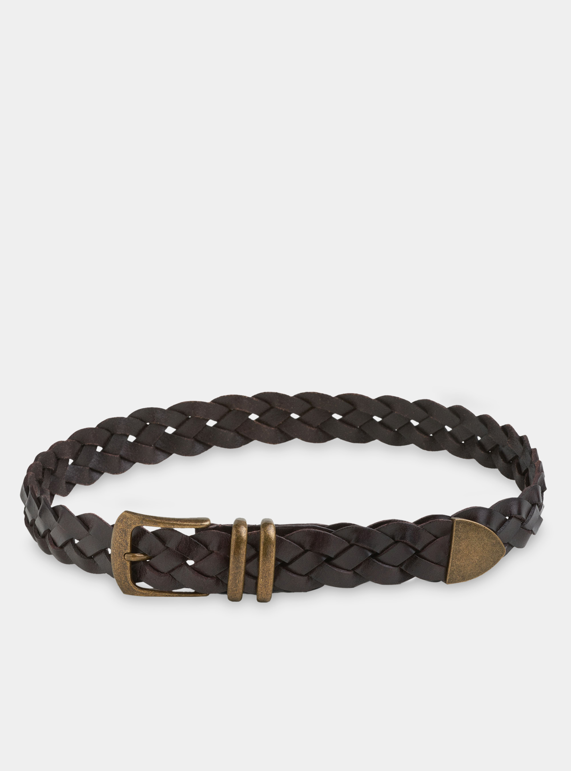 Cintura intrecciata, MARRONE