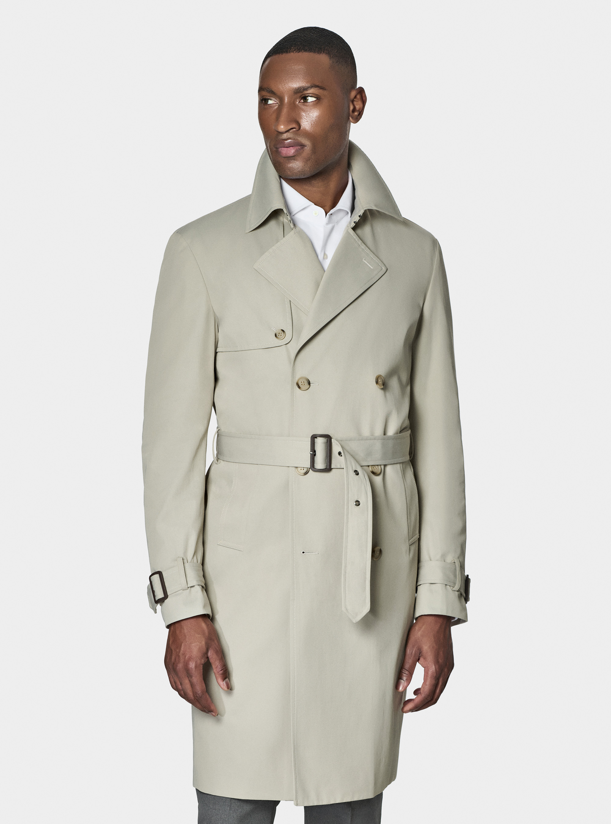 ブラームスChambray Gabardine Big Trench Coat ブラームスChambray Gabardine Big Trench Coat