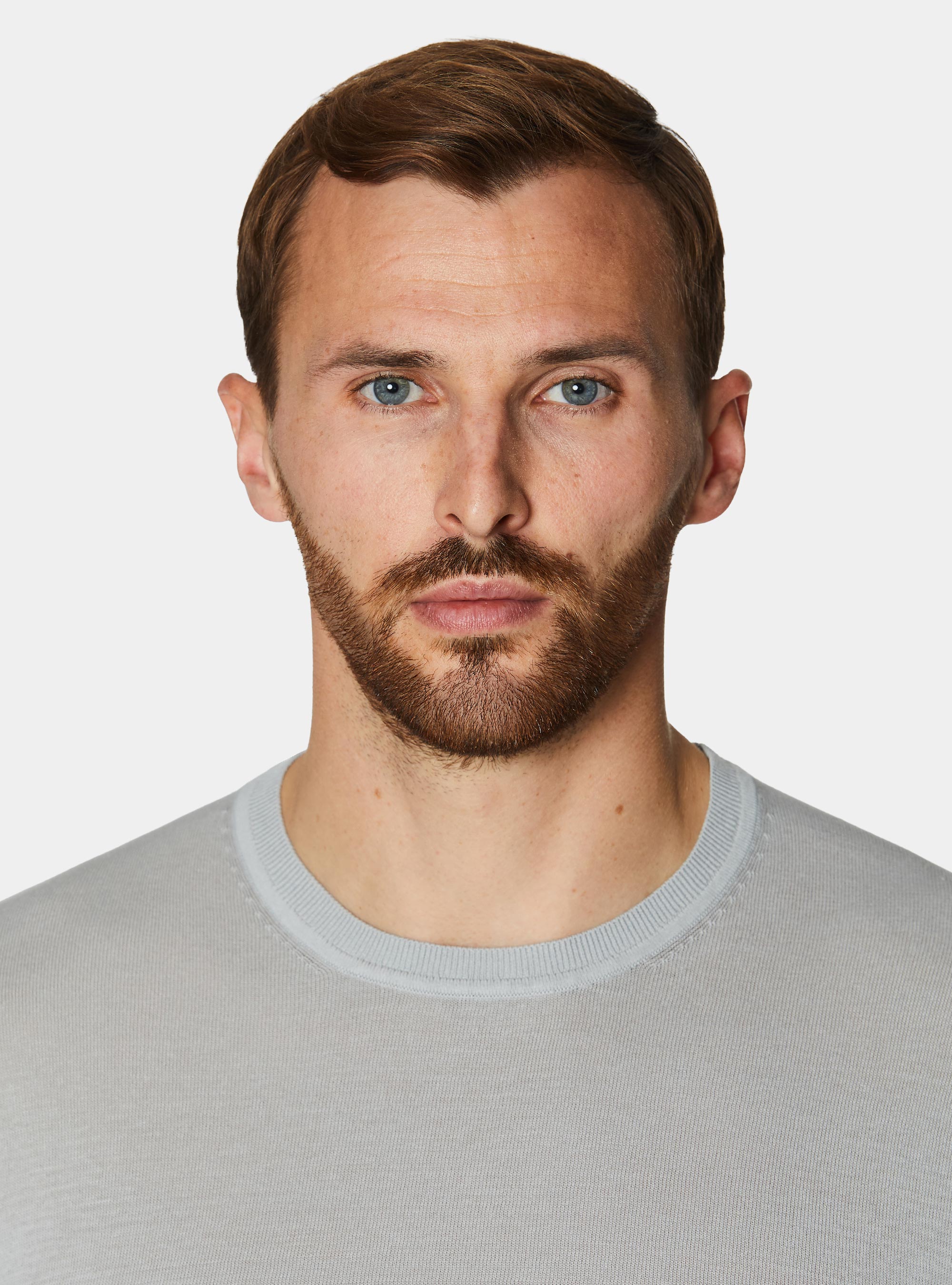 Cotton and silk crew neck sweater, PERLA 0178C