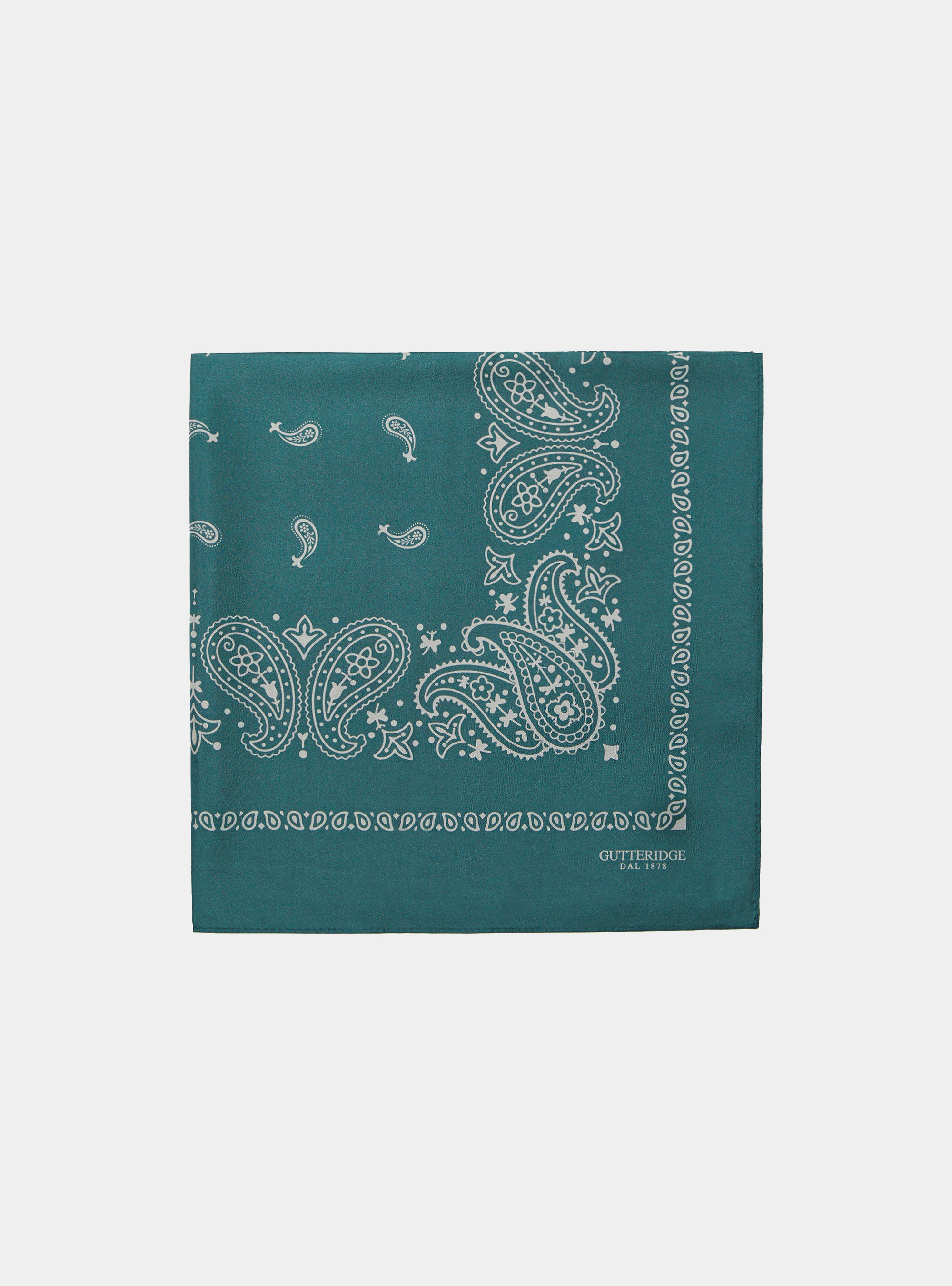Foulard in seta fantasia bandana, VERDE