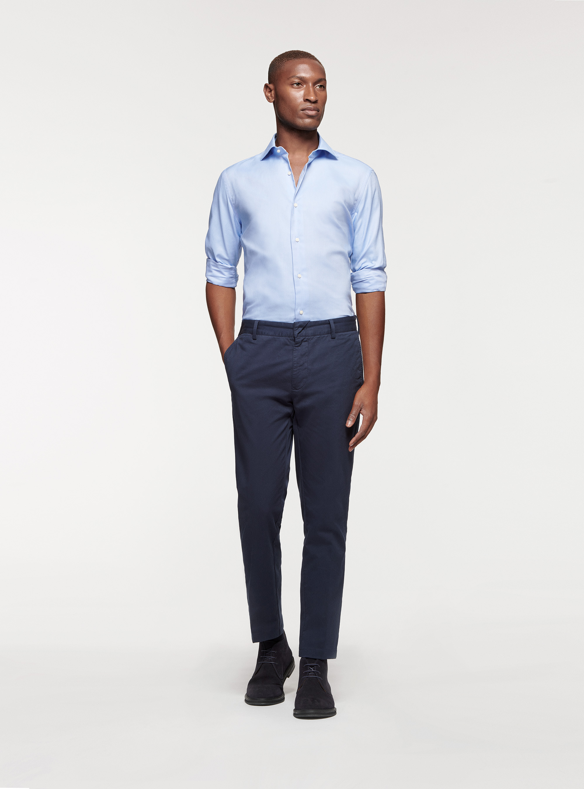 Cotton oxford shirt, LIGHT BLUE