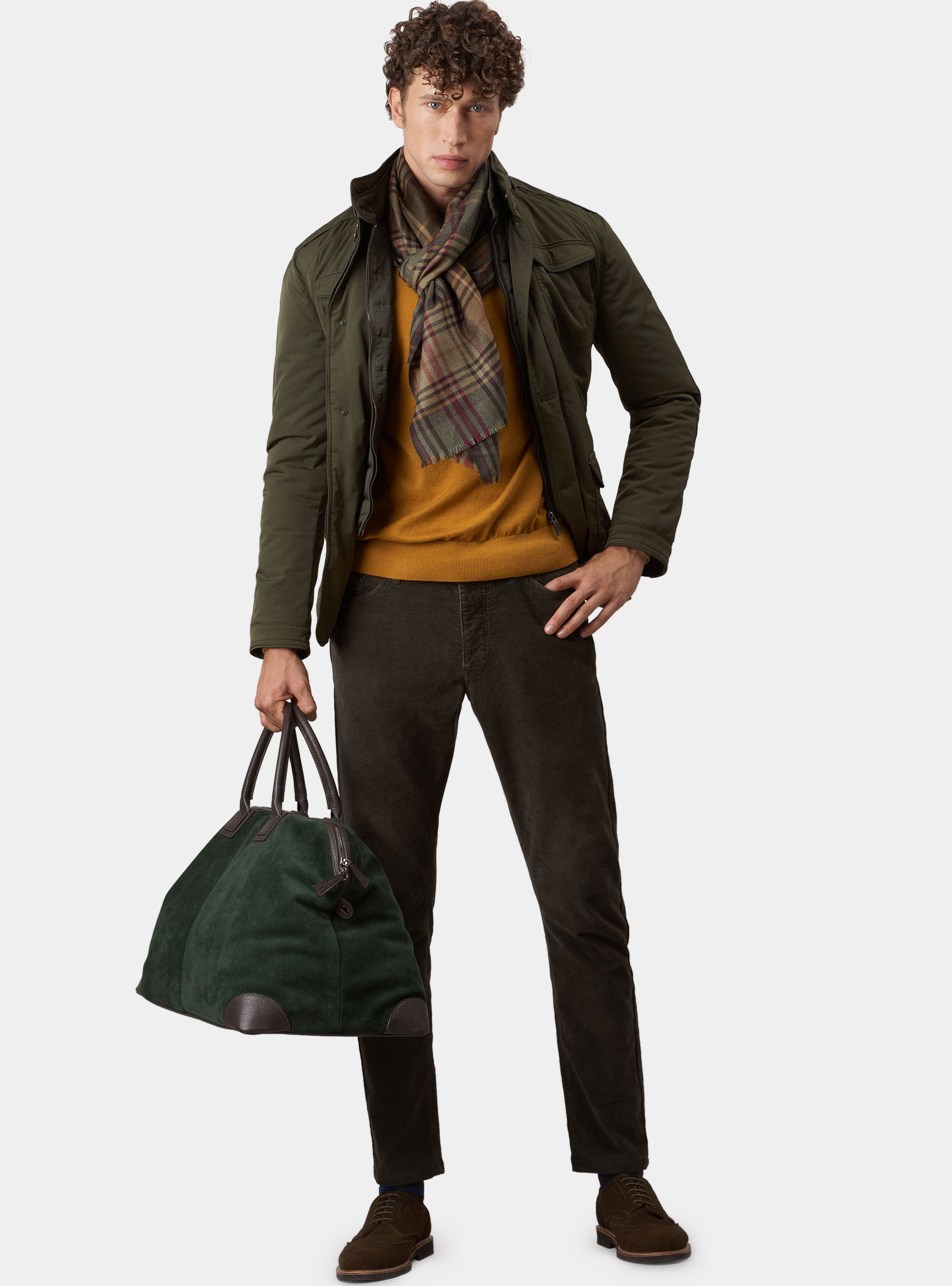 Field jacket con toppa e pettorina removibile, VERDE