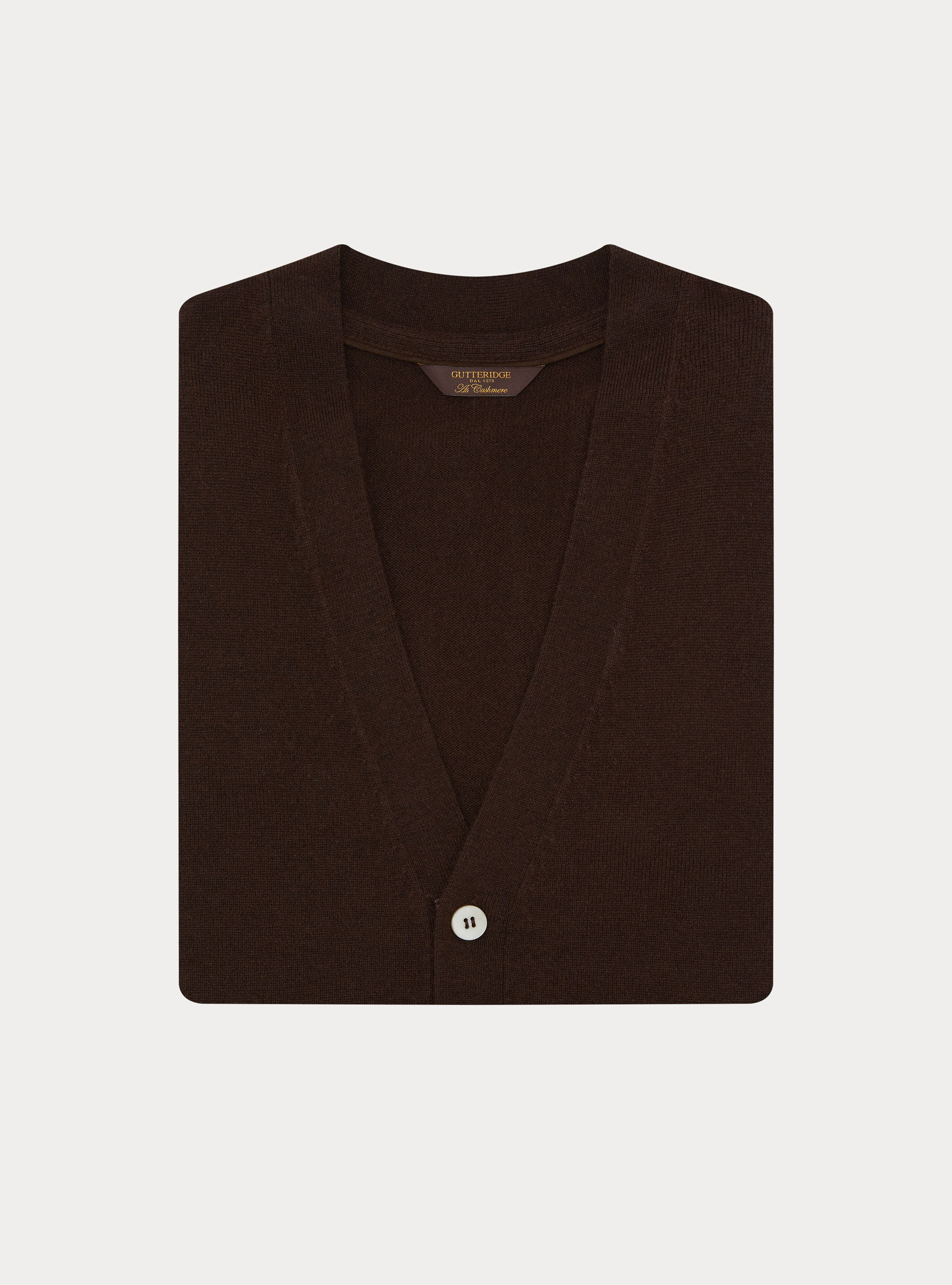 Lambswool and cashmere knit vest, BROWN