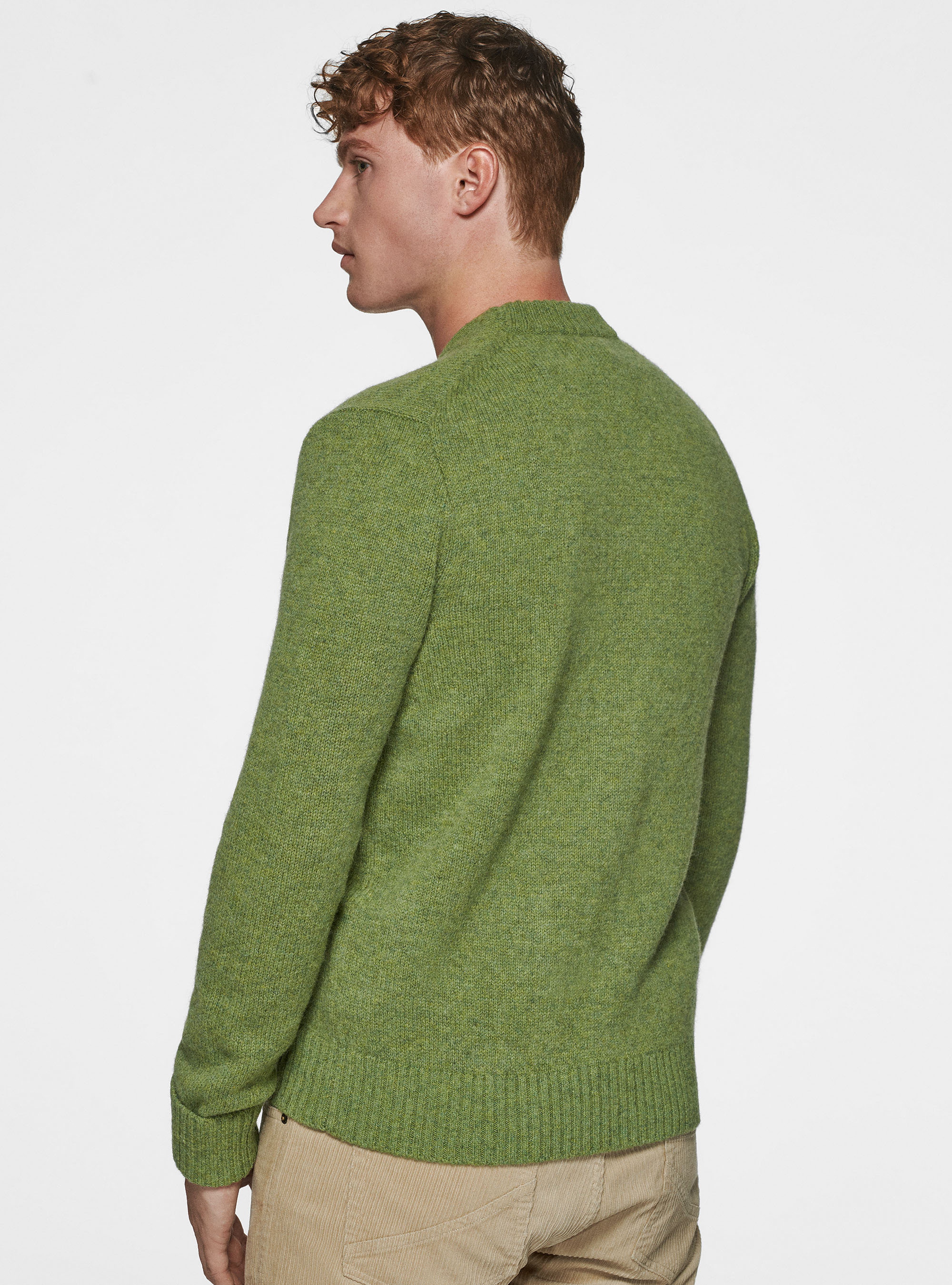 Shetland wool knit cardigan
