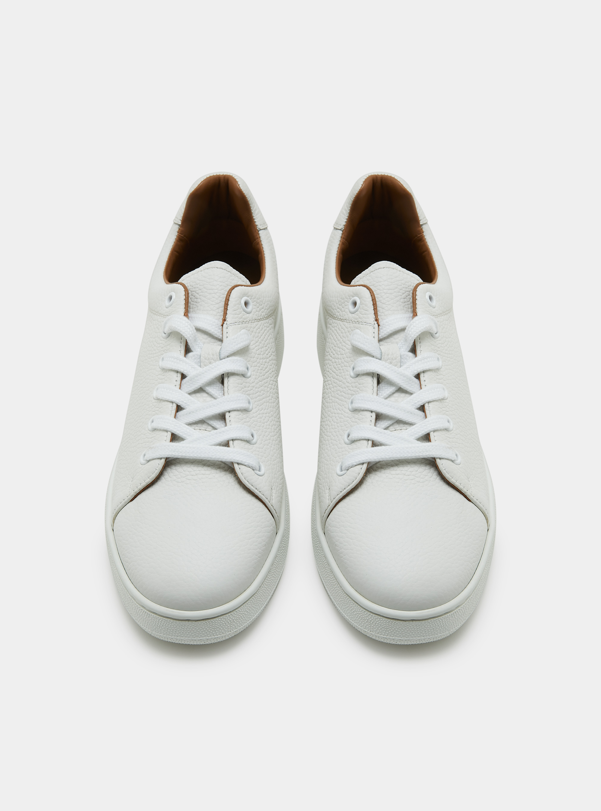 Sneakers in pelle martellata, BIANCO
