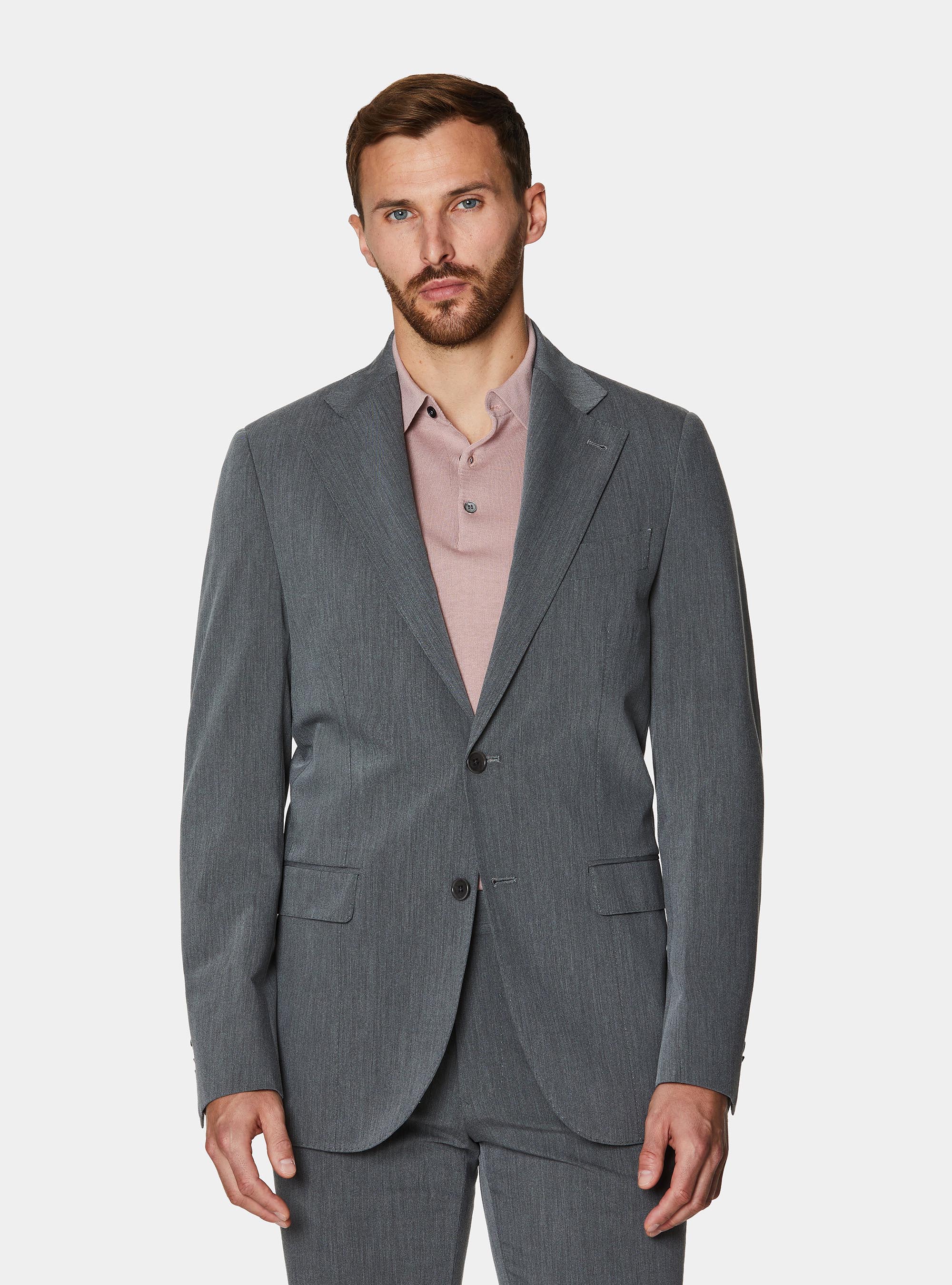 Slim fit suit blazer, GRIGIO SCURO 0125C