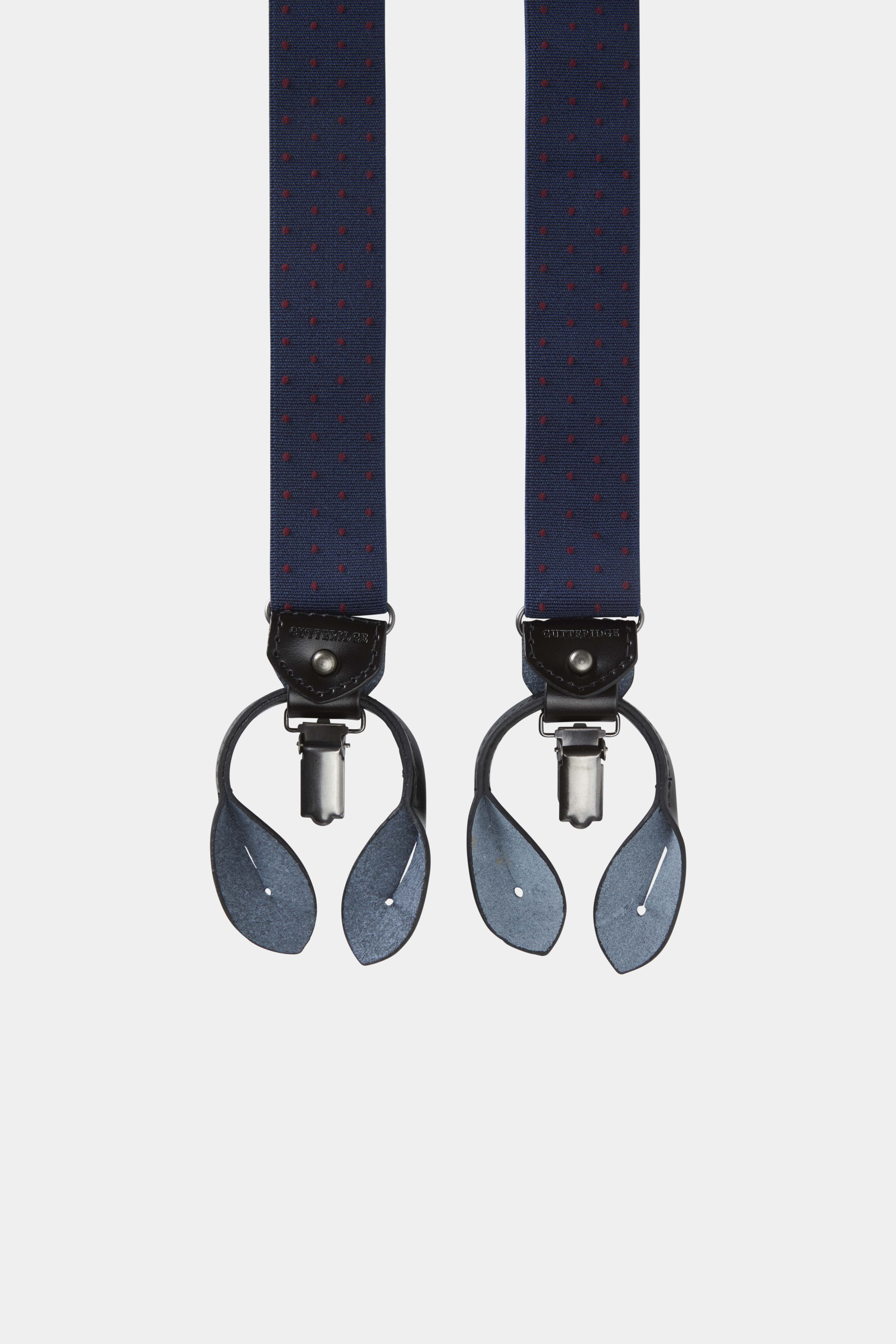 Polka dot braces, BORDEAUX