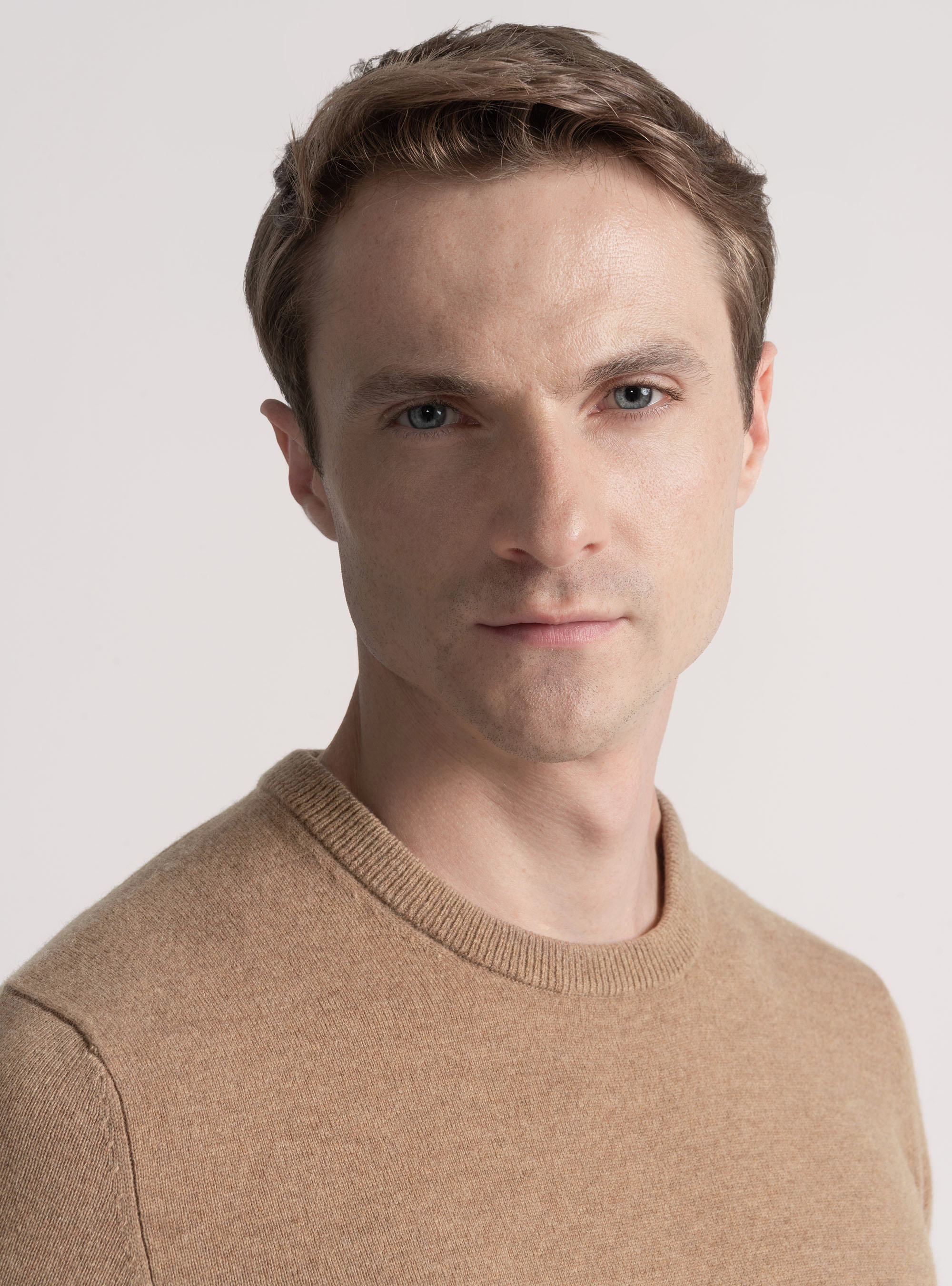Trikot mit Rundhalsausschnitt aus Lambswool und Kaschmir, CAMMELLO 0570C