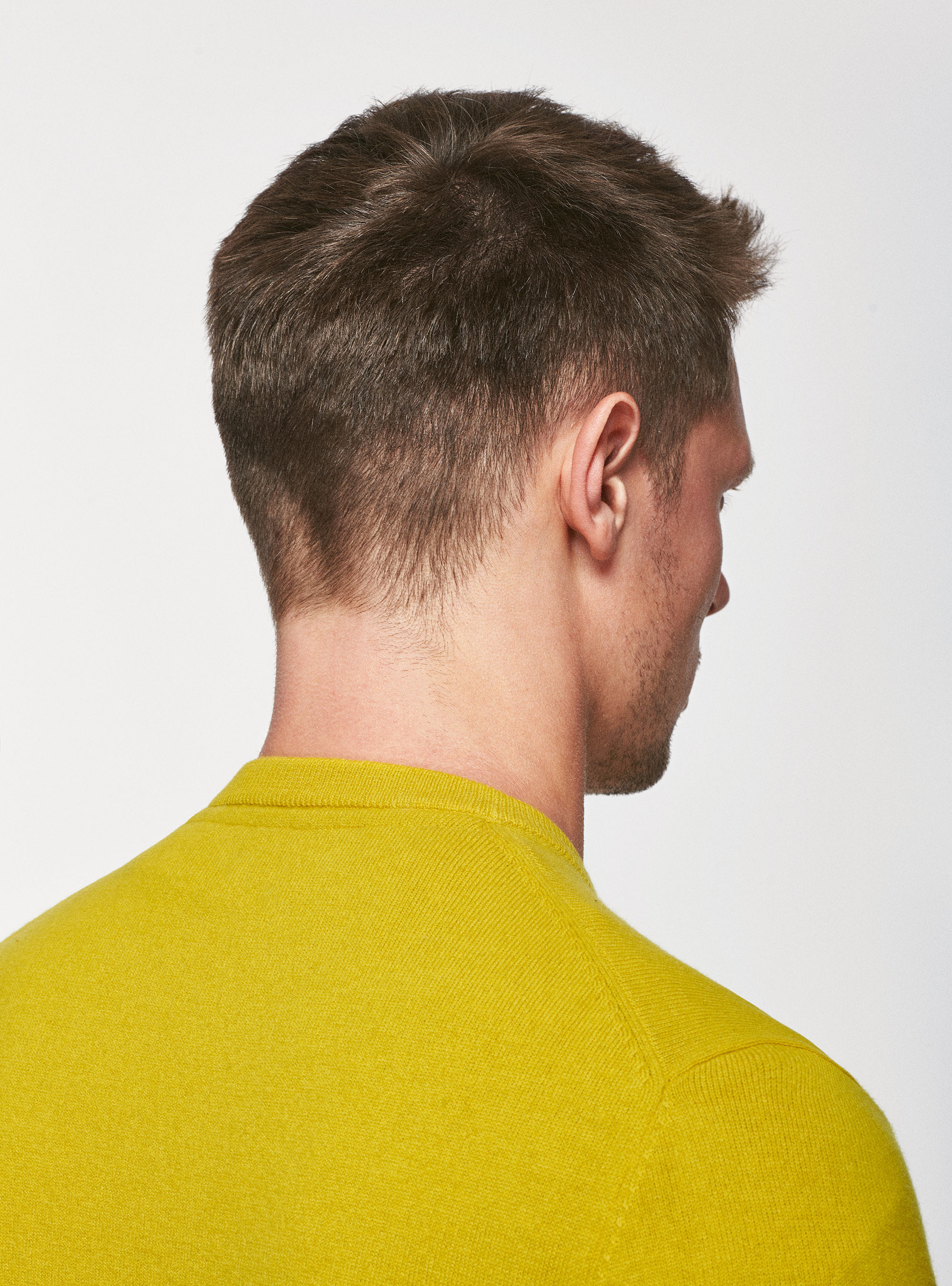 Maglia girocollo in lana lambswool e cashmere, 0711C OCRA