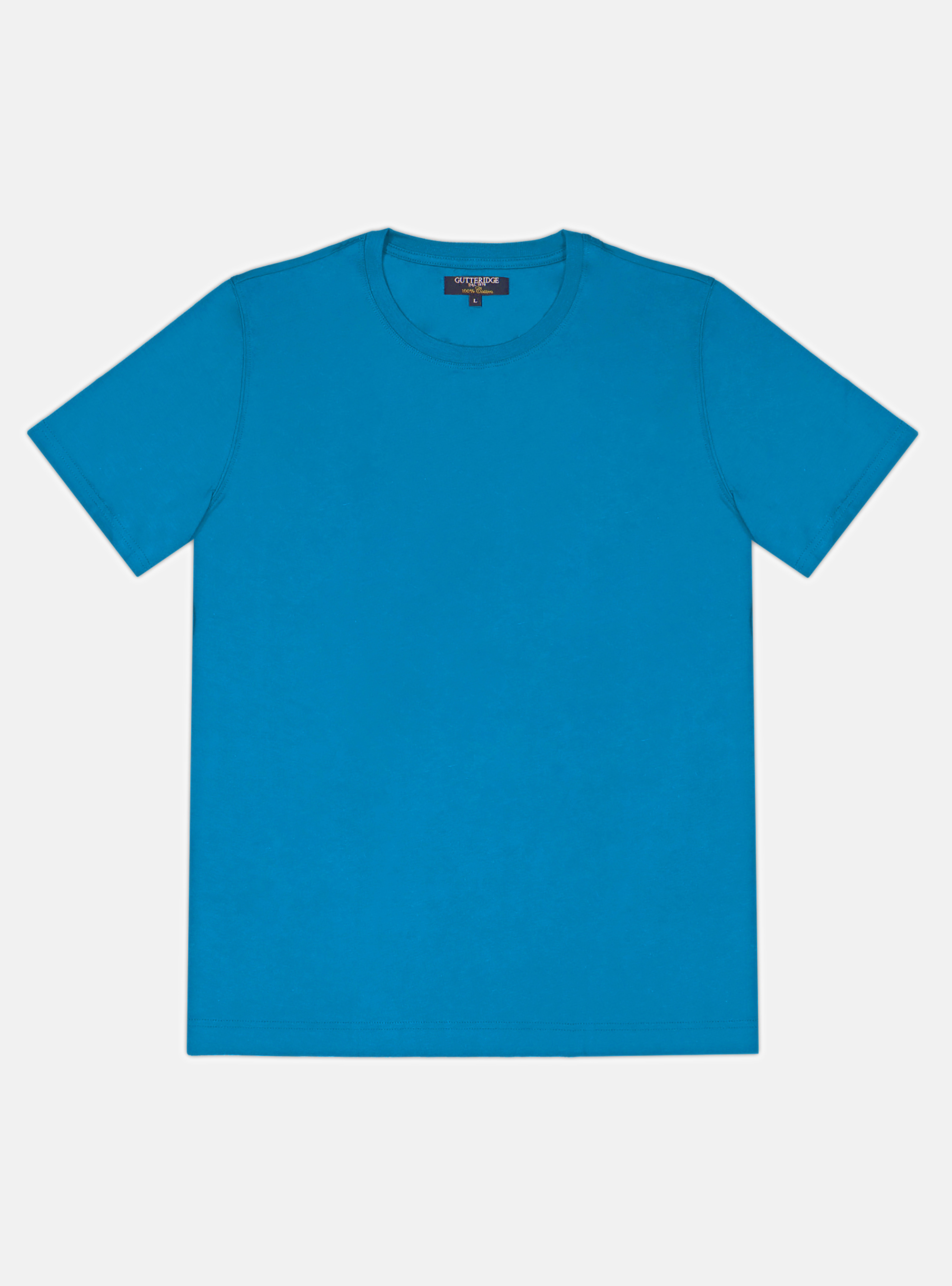 CAMISETA DE PUNTO MEDIA MANGA, LISA, TURCHESE 0258C