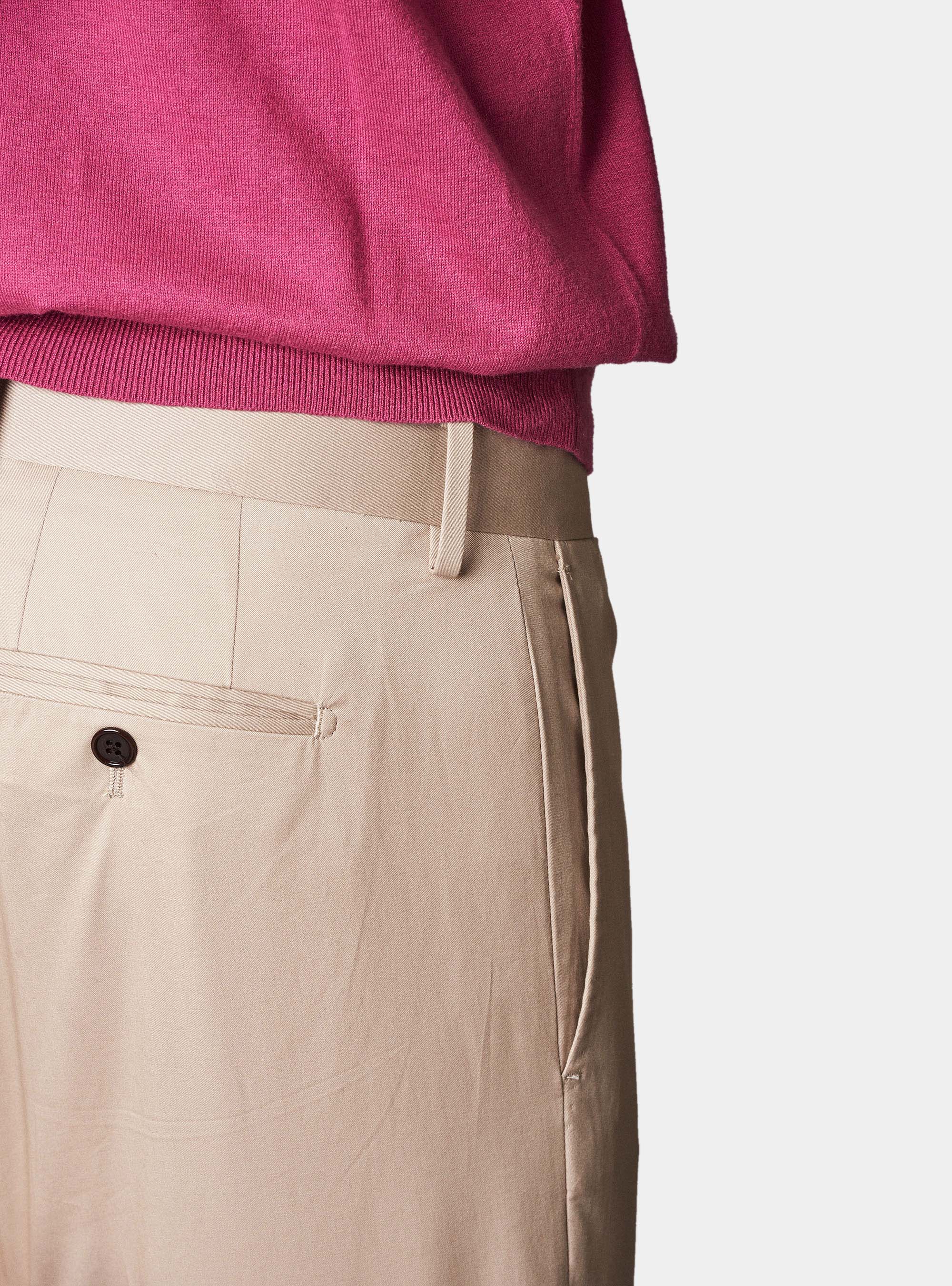 Pantalone per abito in cotone superior, SABBIA