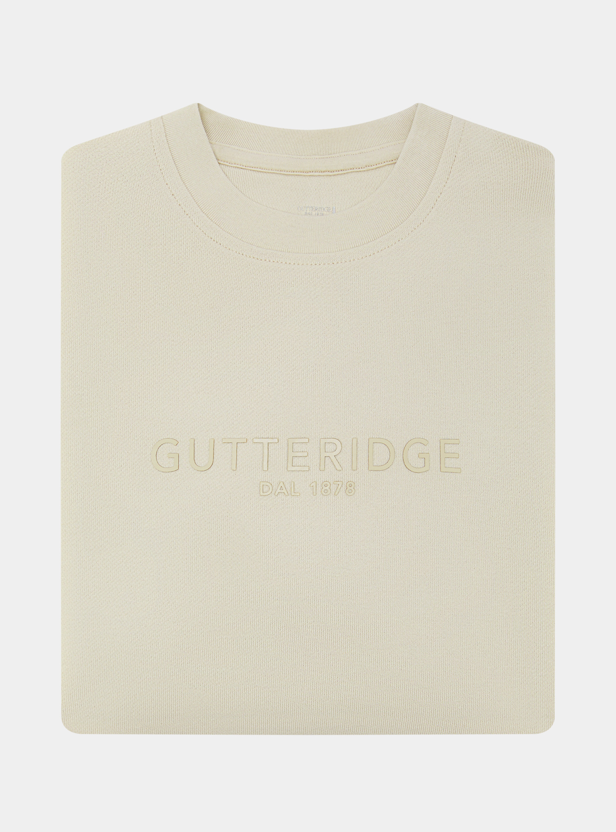 Gutteridge logo crewneck sweatshirt, ECRU 0536C