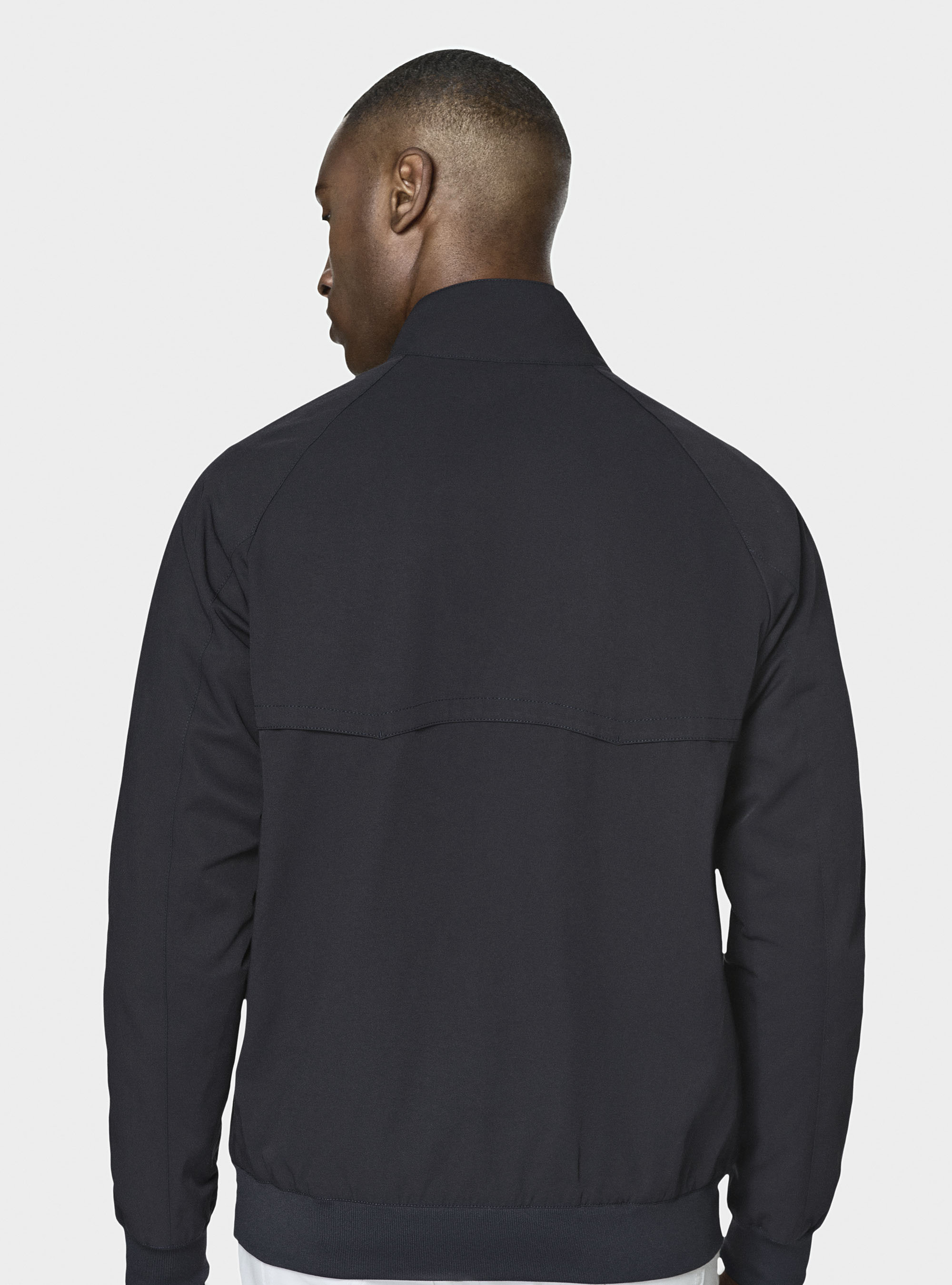 Bomber in misto cotone, BLU NAVY