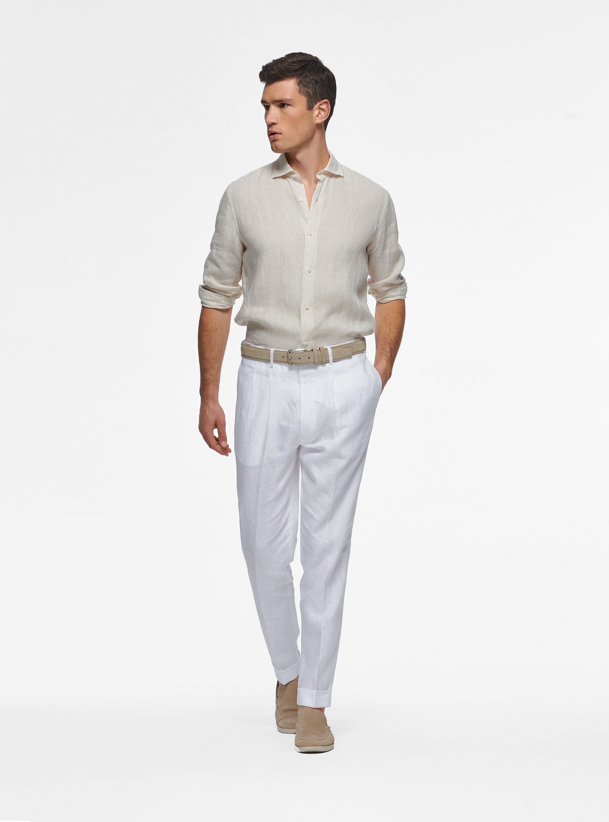 Pure linen shirt, ECRU