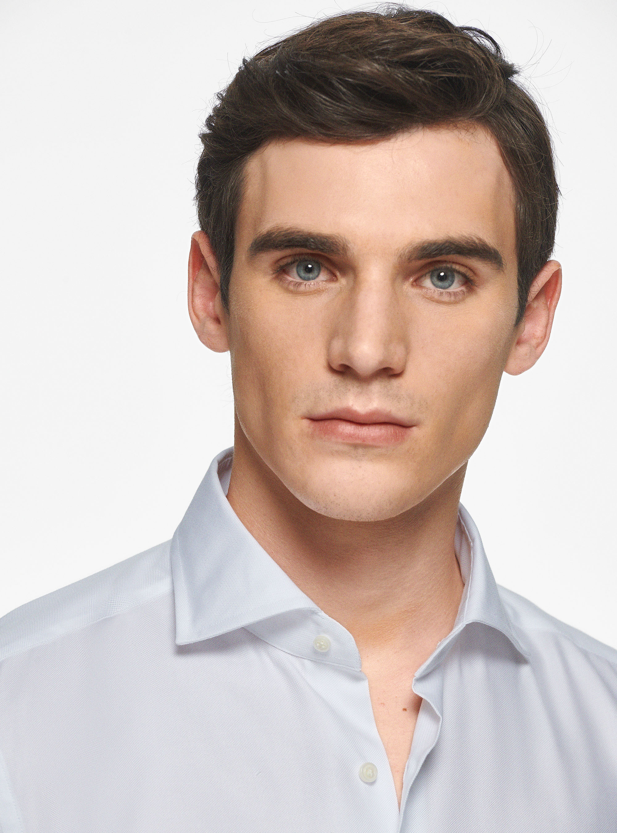 Camicia in cotone oxford, BIANCO