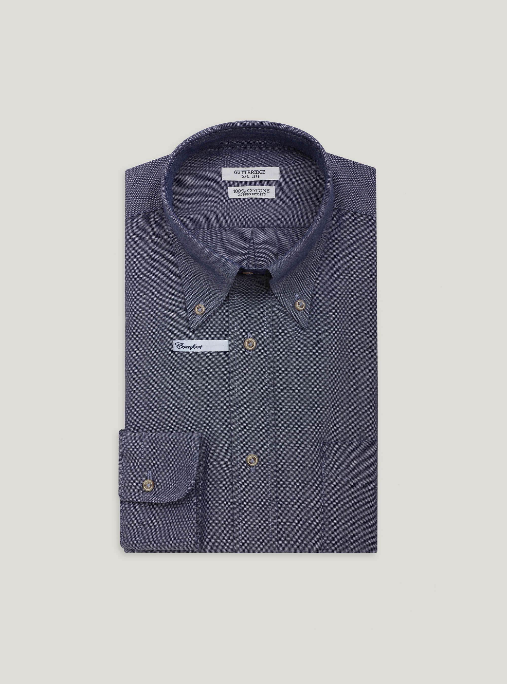 Camisa de algodón oxford comfort, AZUL MARINO