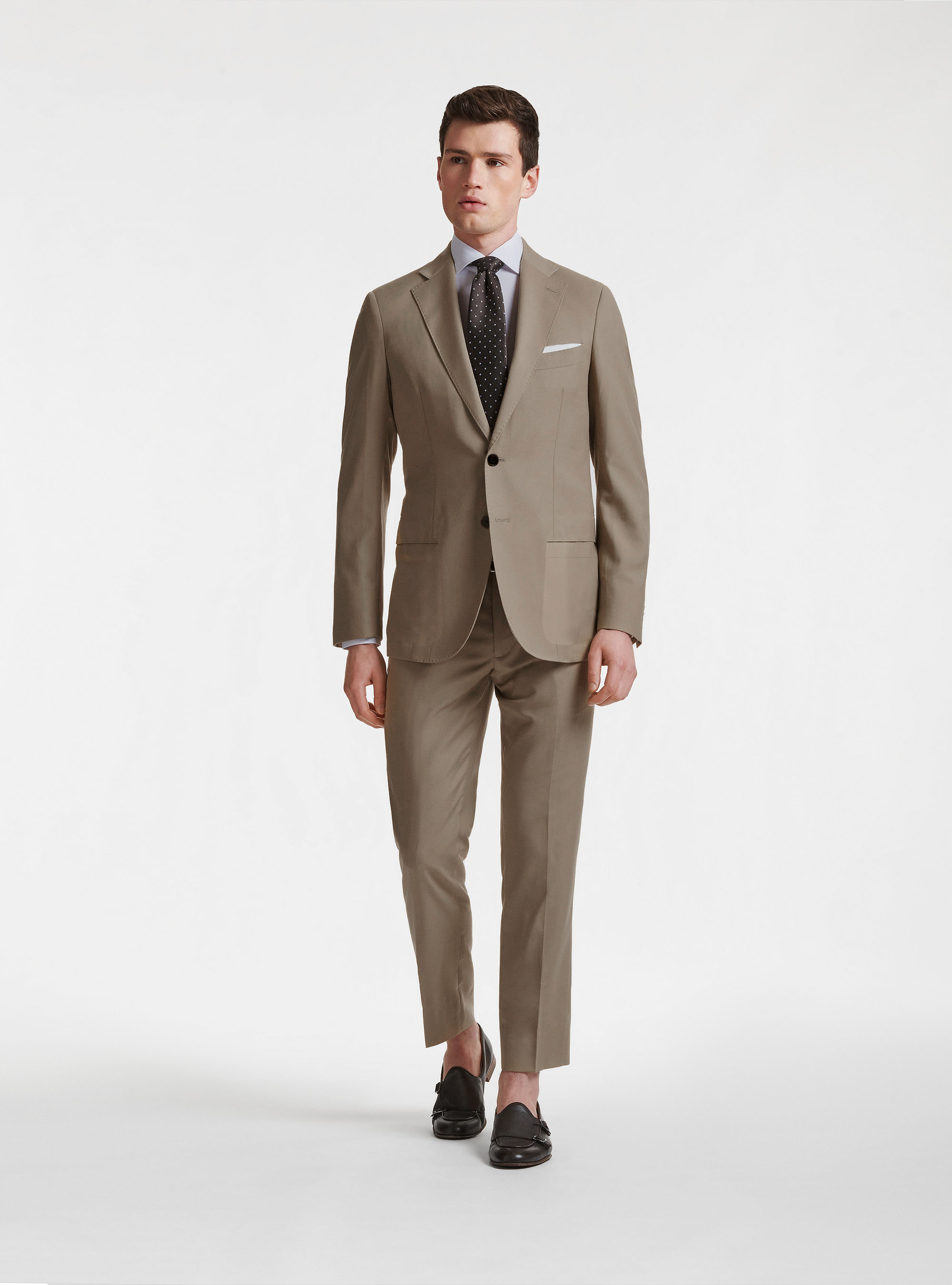 Slim fit suit trousers, MUD