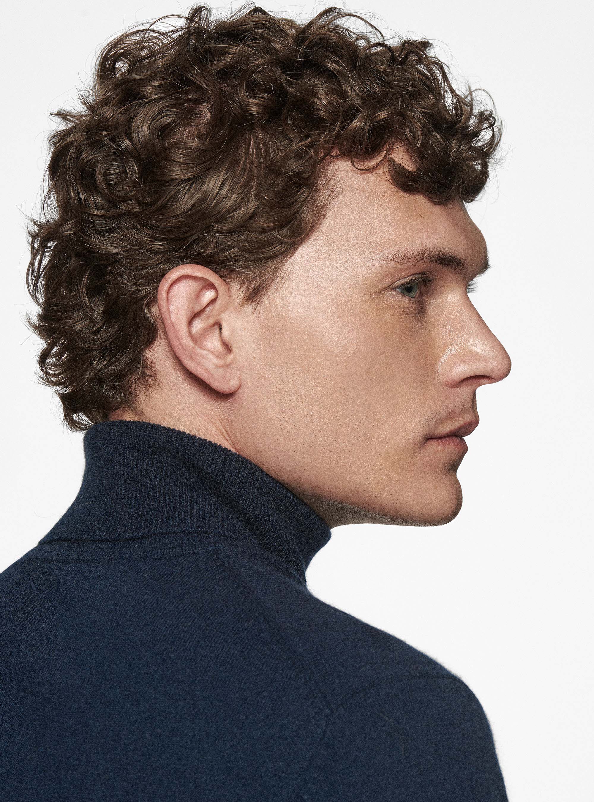 Cashmere turtleneck, NAVY BLUE