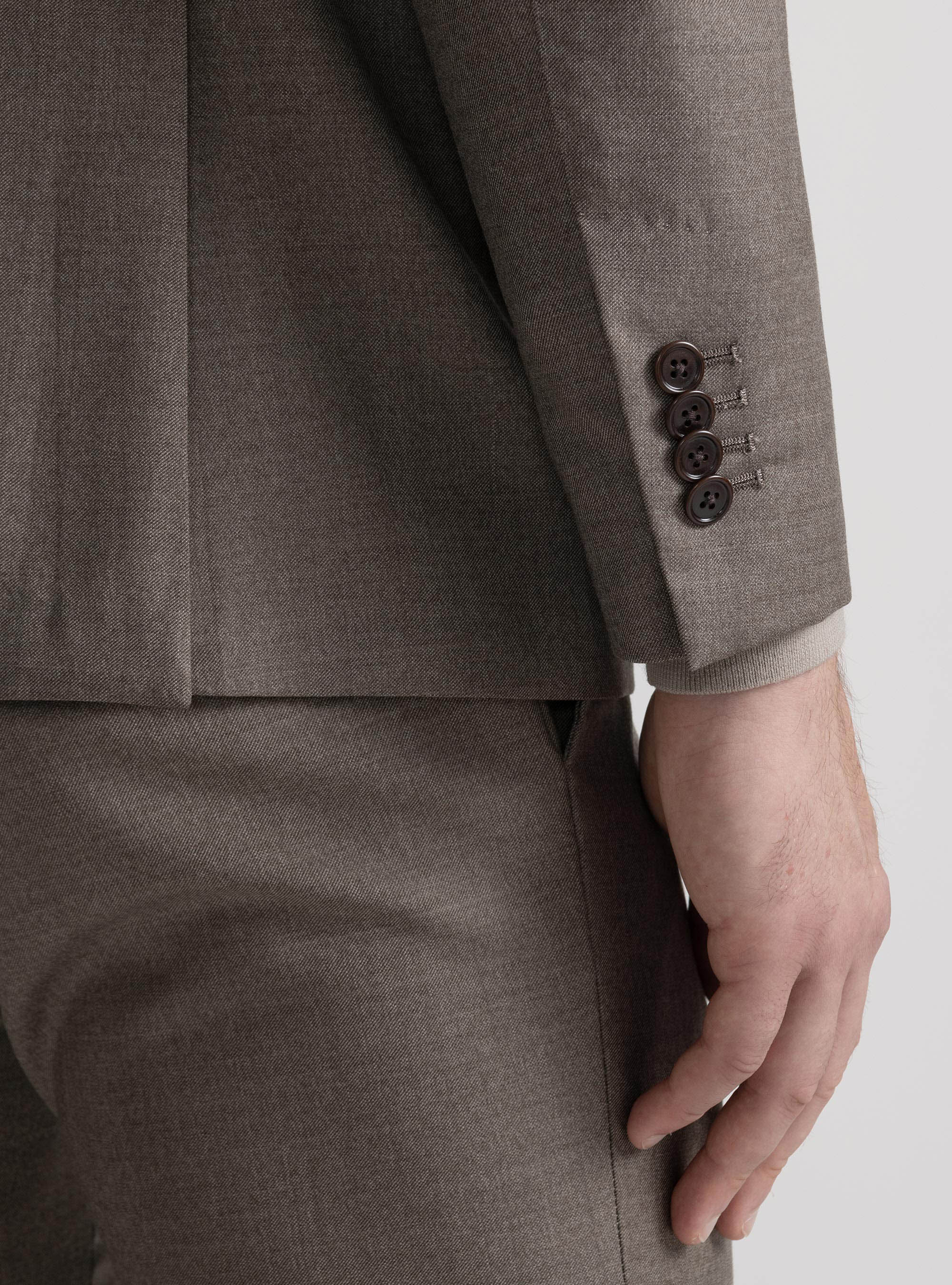 Giacca in pura lana superfine 110's, SABBIA