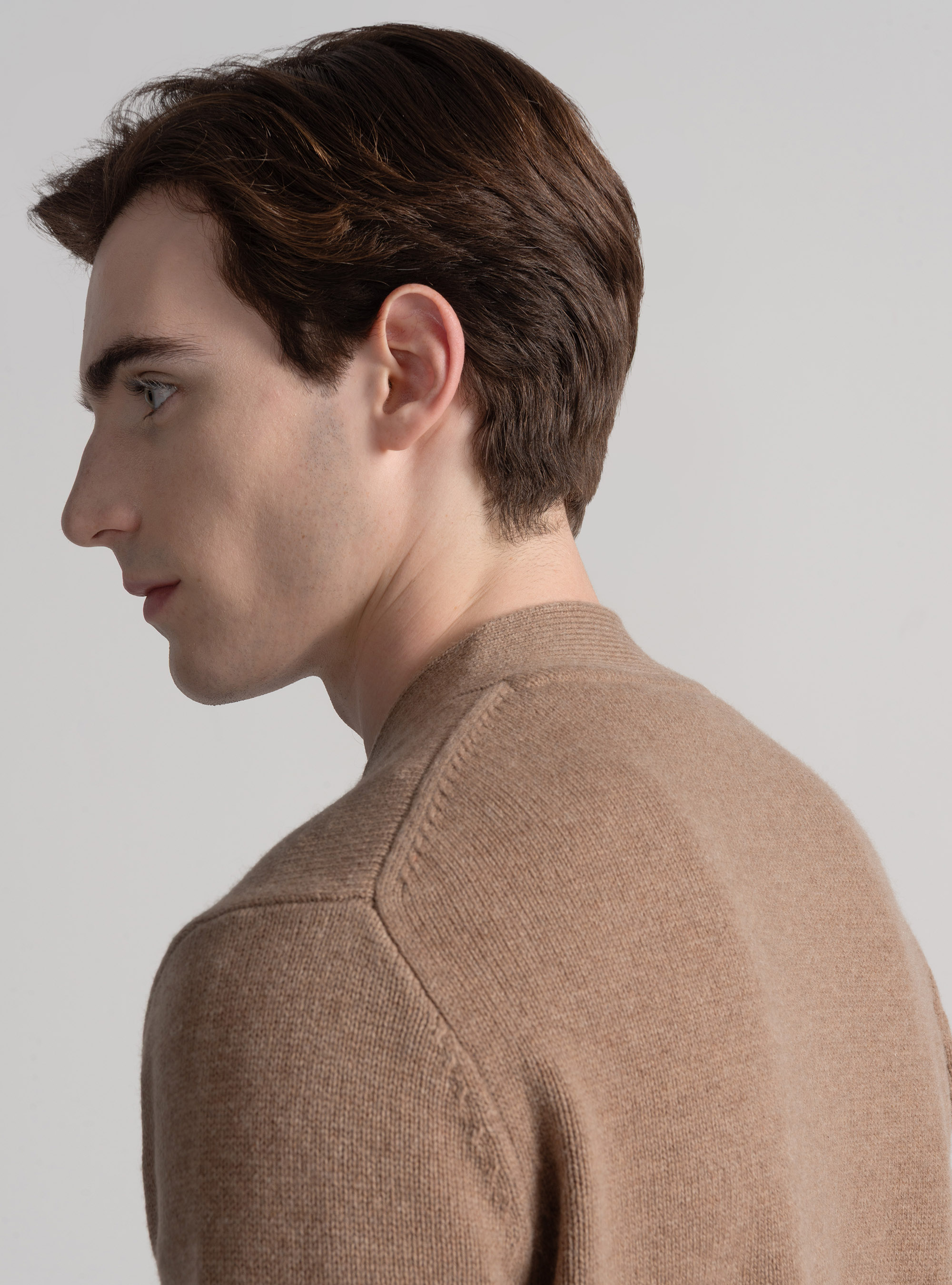 Cárdigan de lana y cachemira, CAMMELLO 0570C