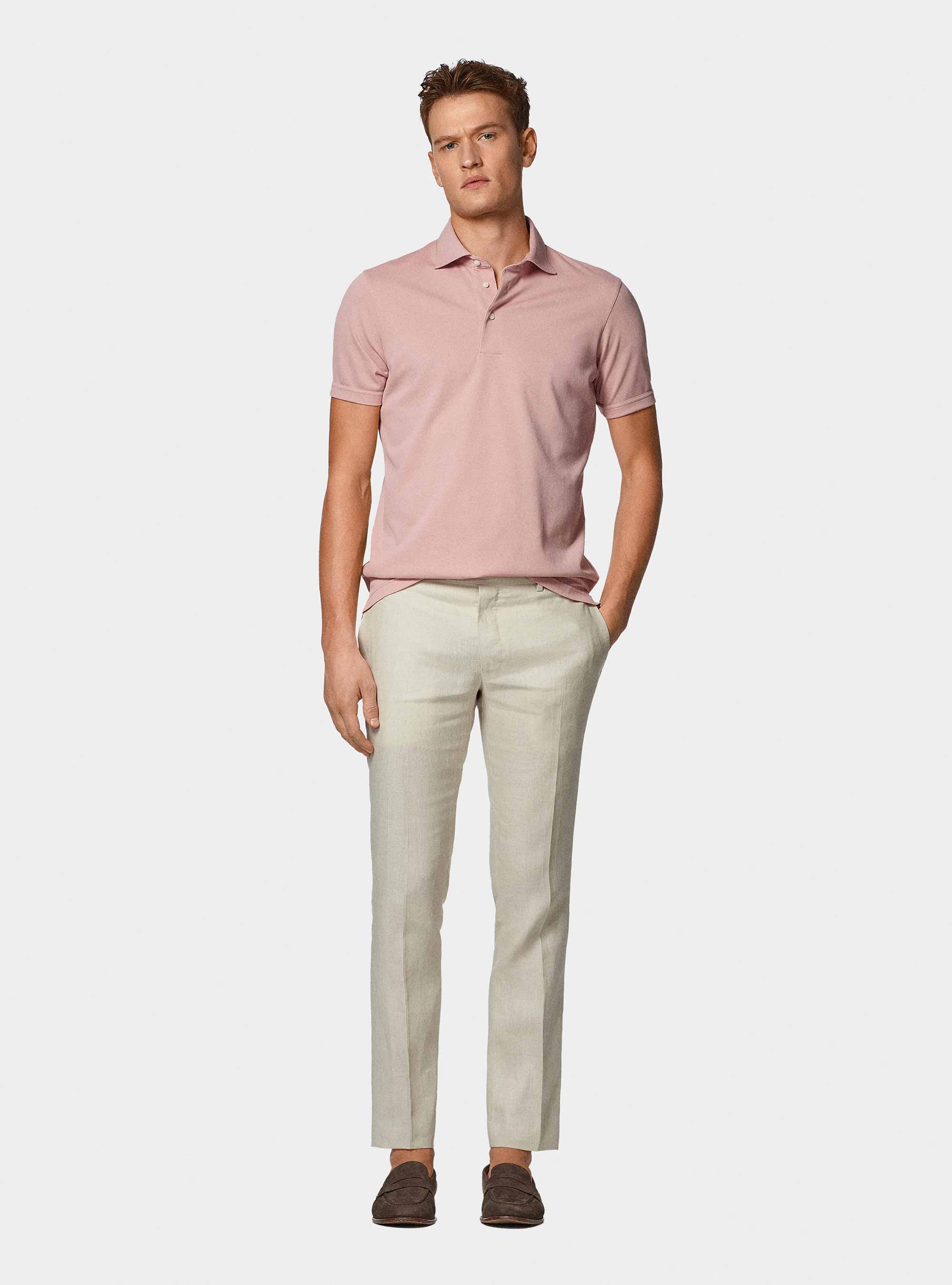 Polo GT01 in piquet stretch, 0441C ROSA SCURO