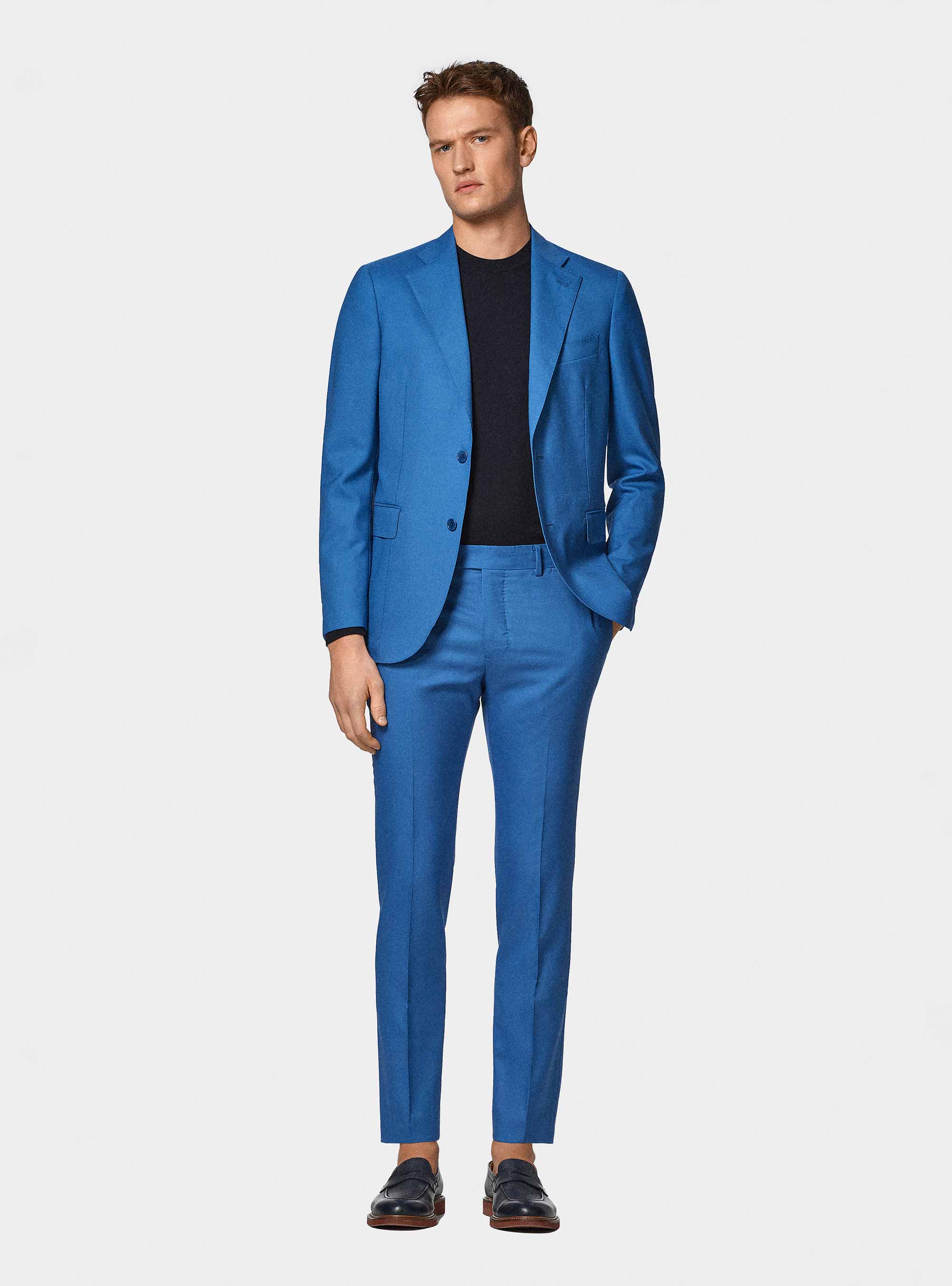 Pure wool suit blazer Vitale Barberis Canonico, 0226C CERULEO