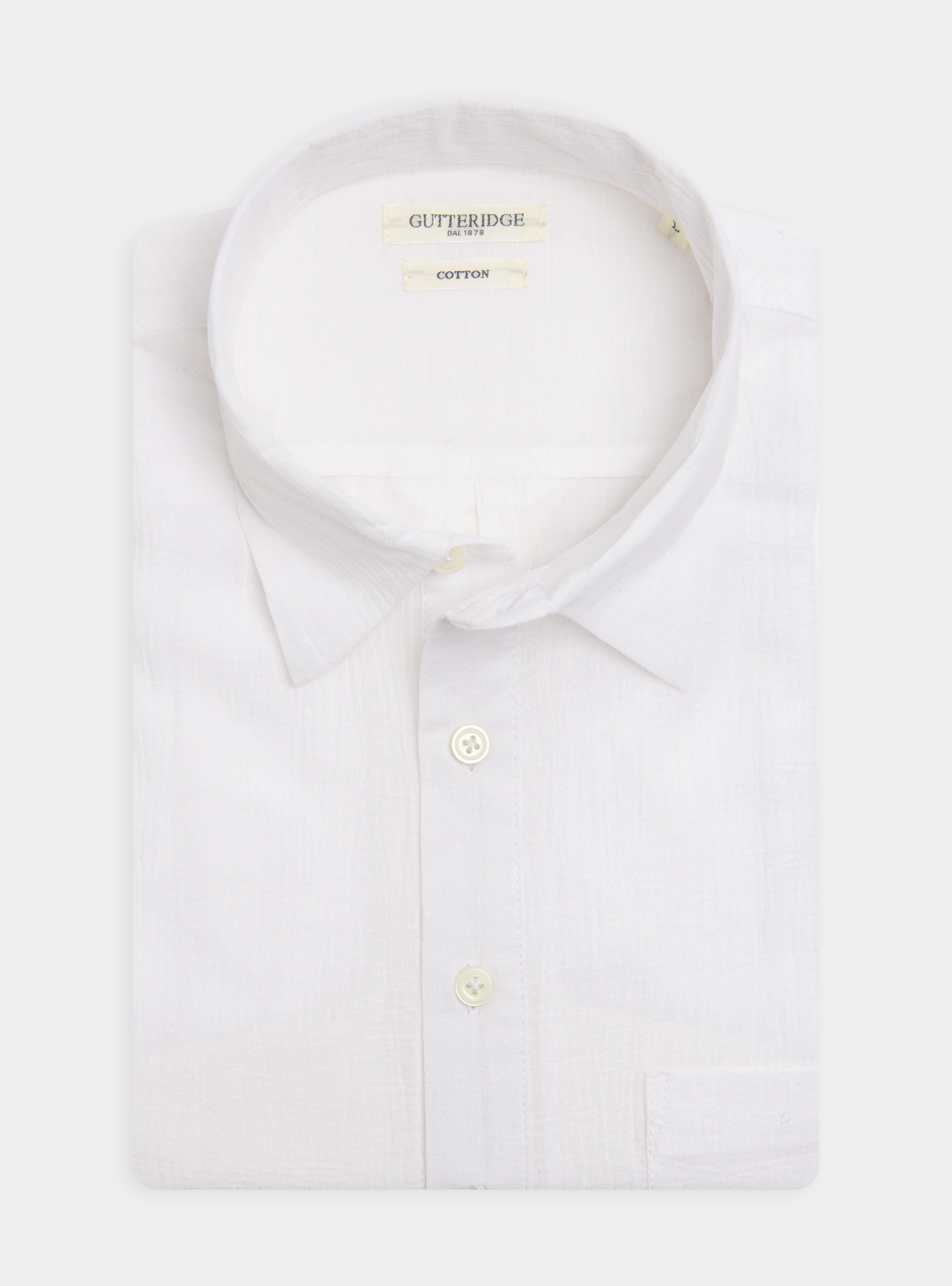 Halbarm-Poloshirt aus Baumwoll-Cr&ecirc;pe, BIANCO 0099C