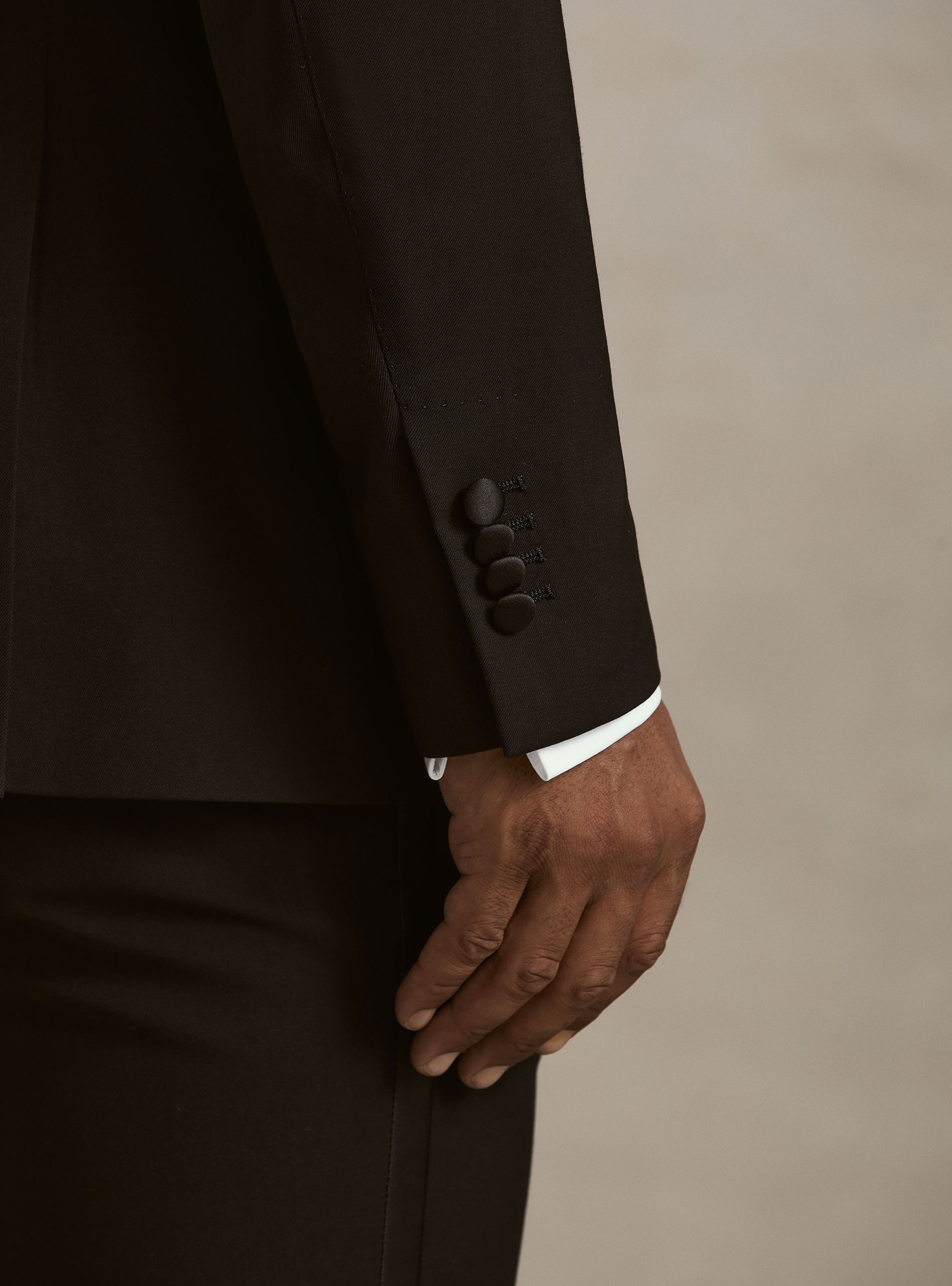 Black glitter tuxedo blazer, BLACK