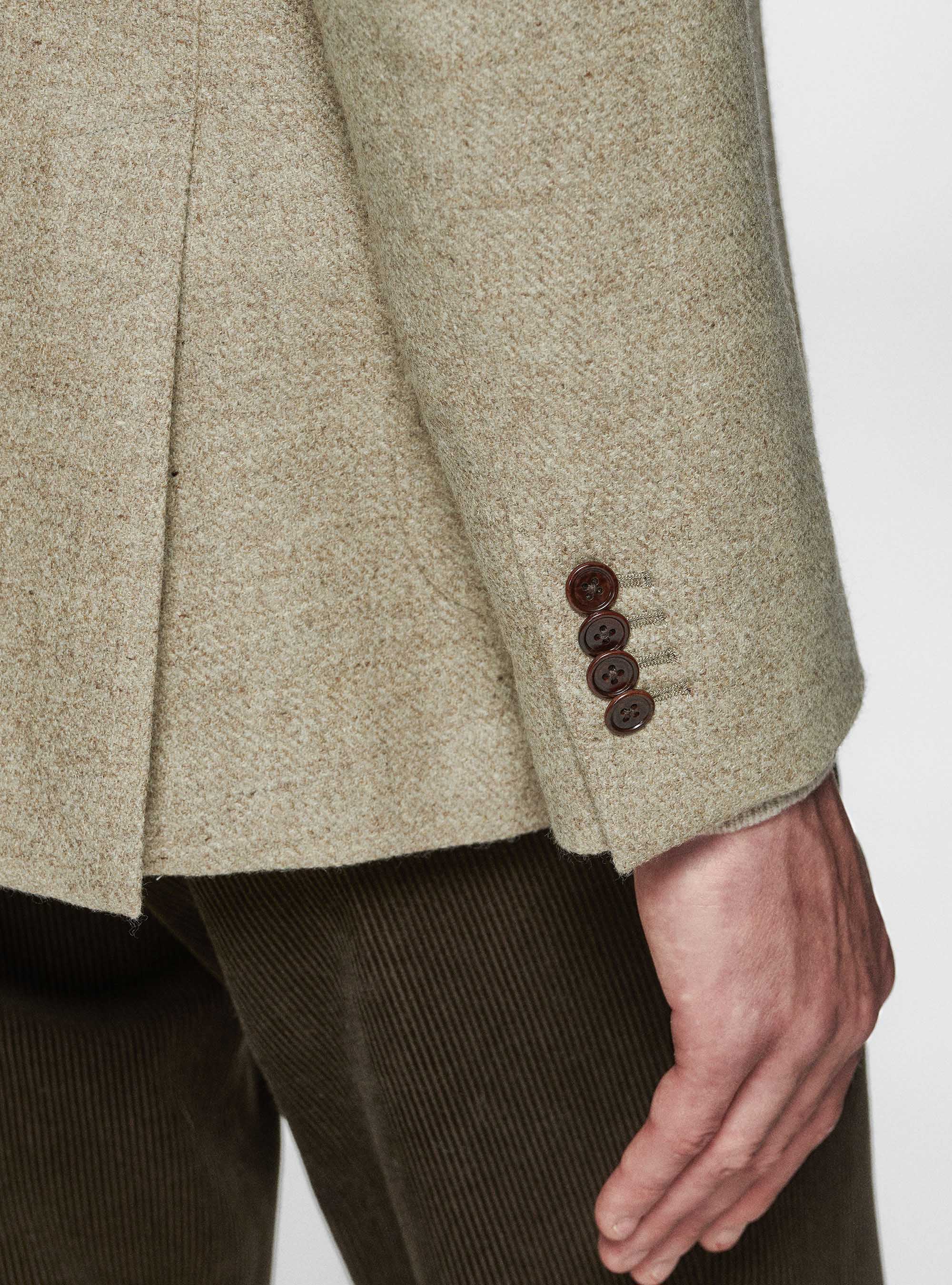 Lanificio di Pray cashmere wool blazer, SAND