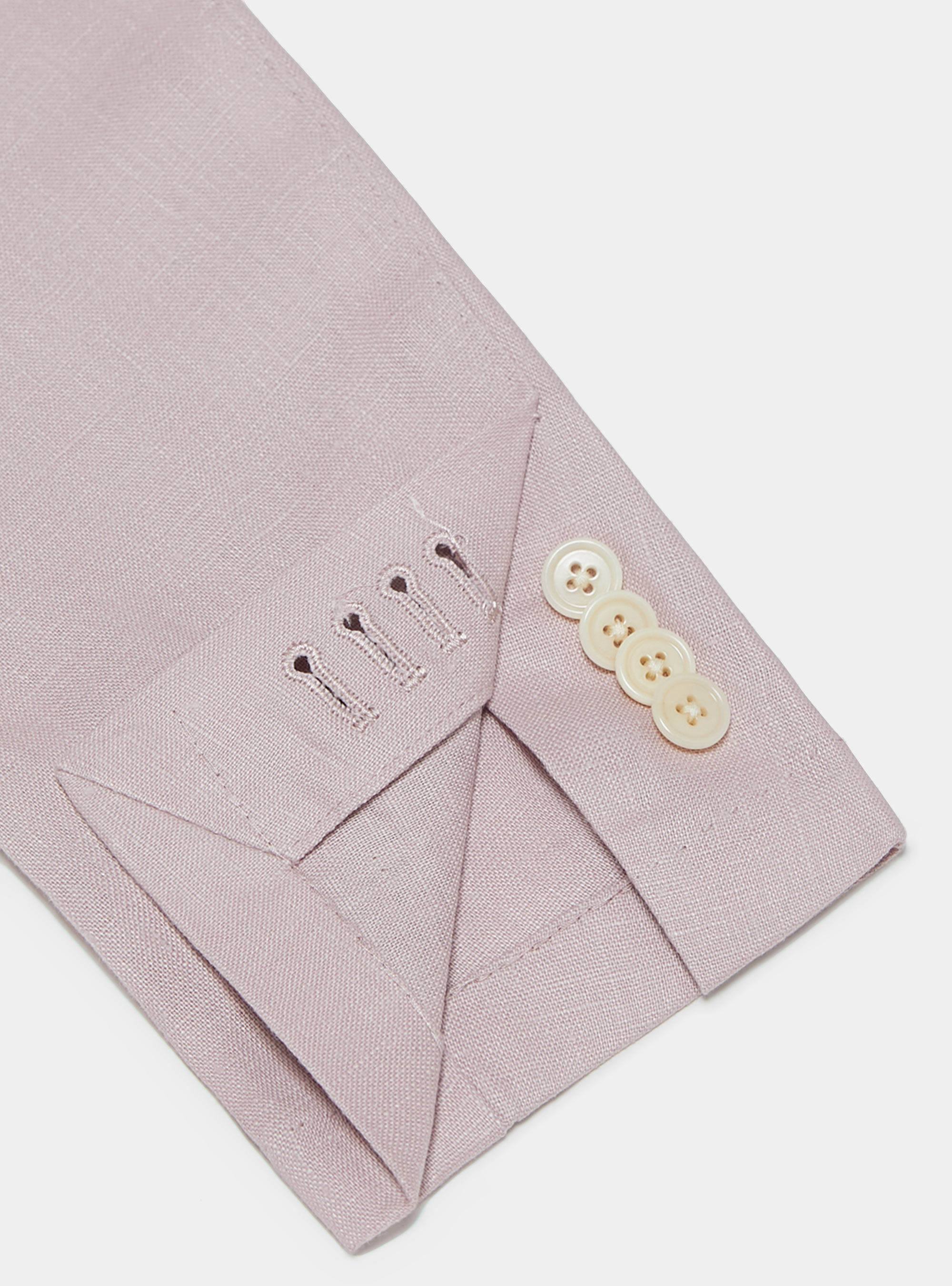 Veste à double boutonnage en pur lin, 0441C ROSA SCURO