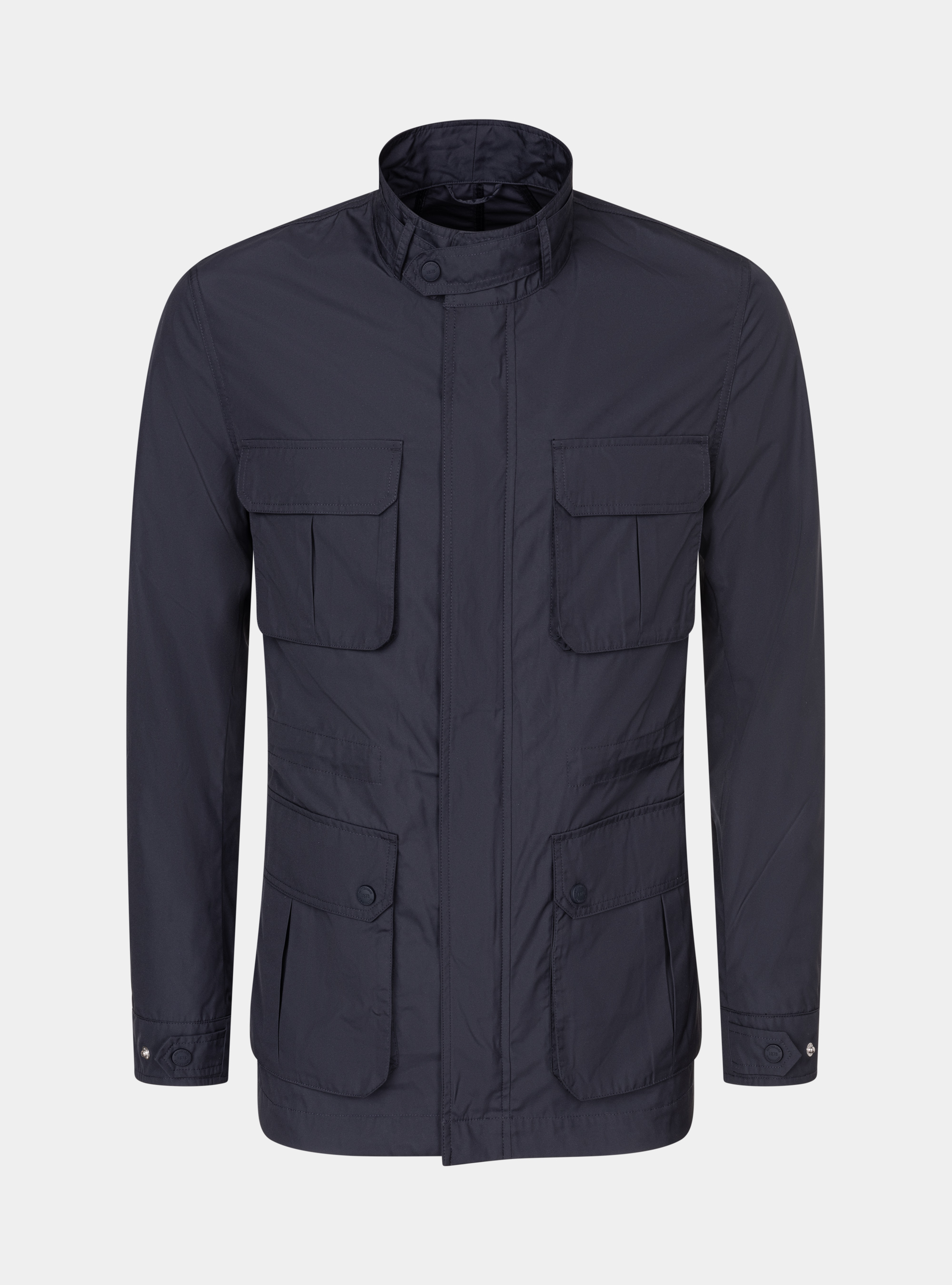 Field jacket in tessuto tecnico, BLU NAVY