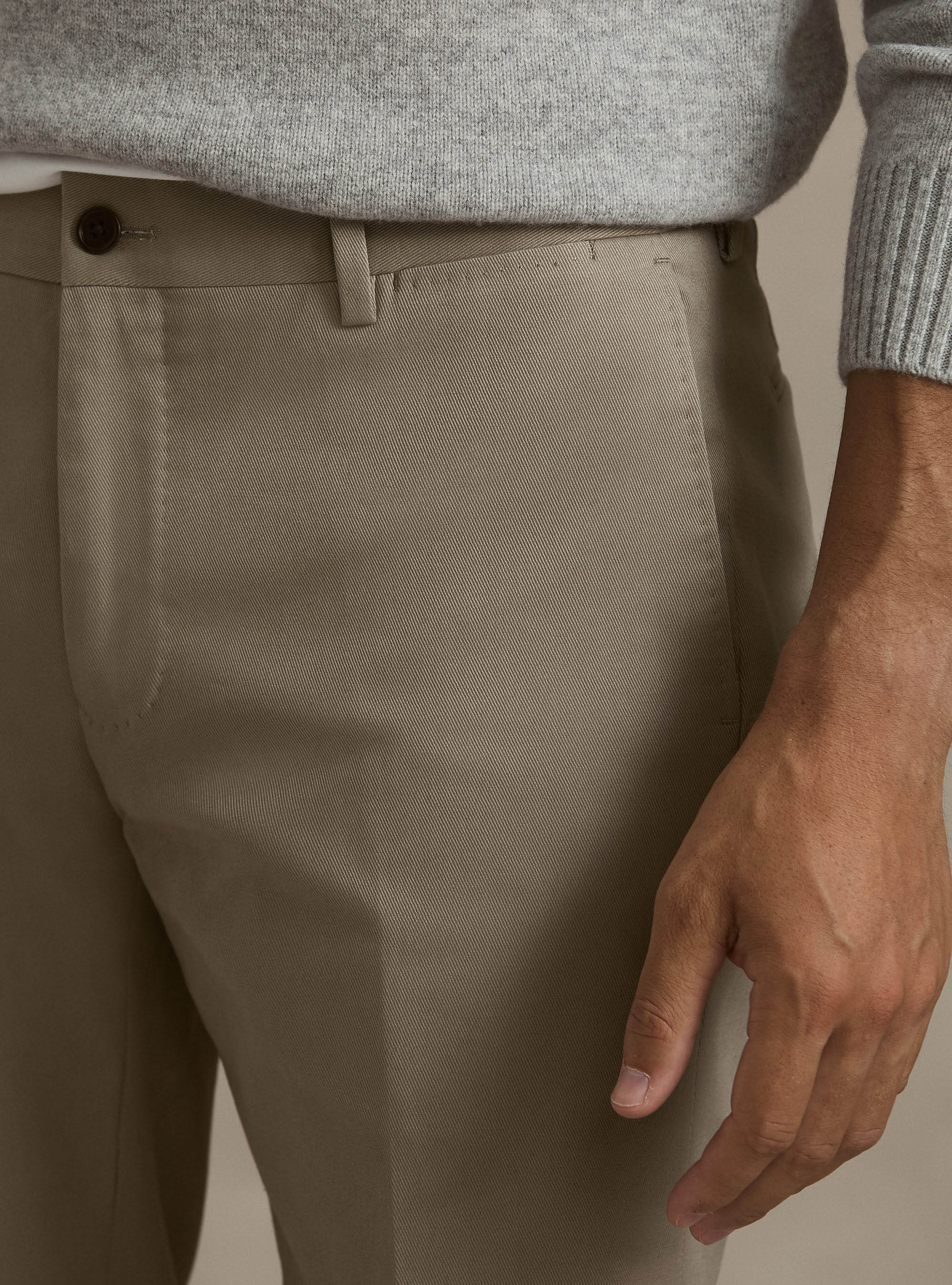 Pantalones de algod&oacute;n esmerilado, FANGO 0568C