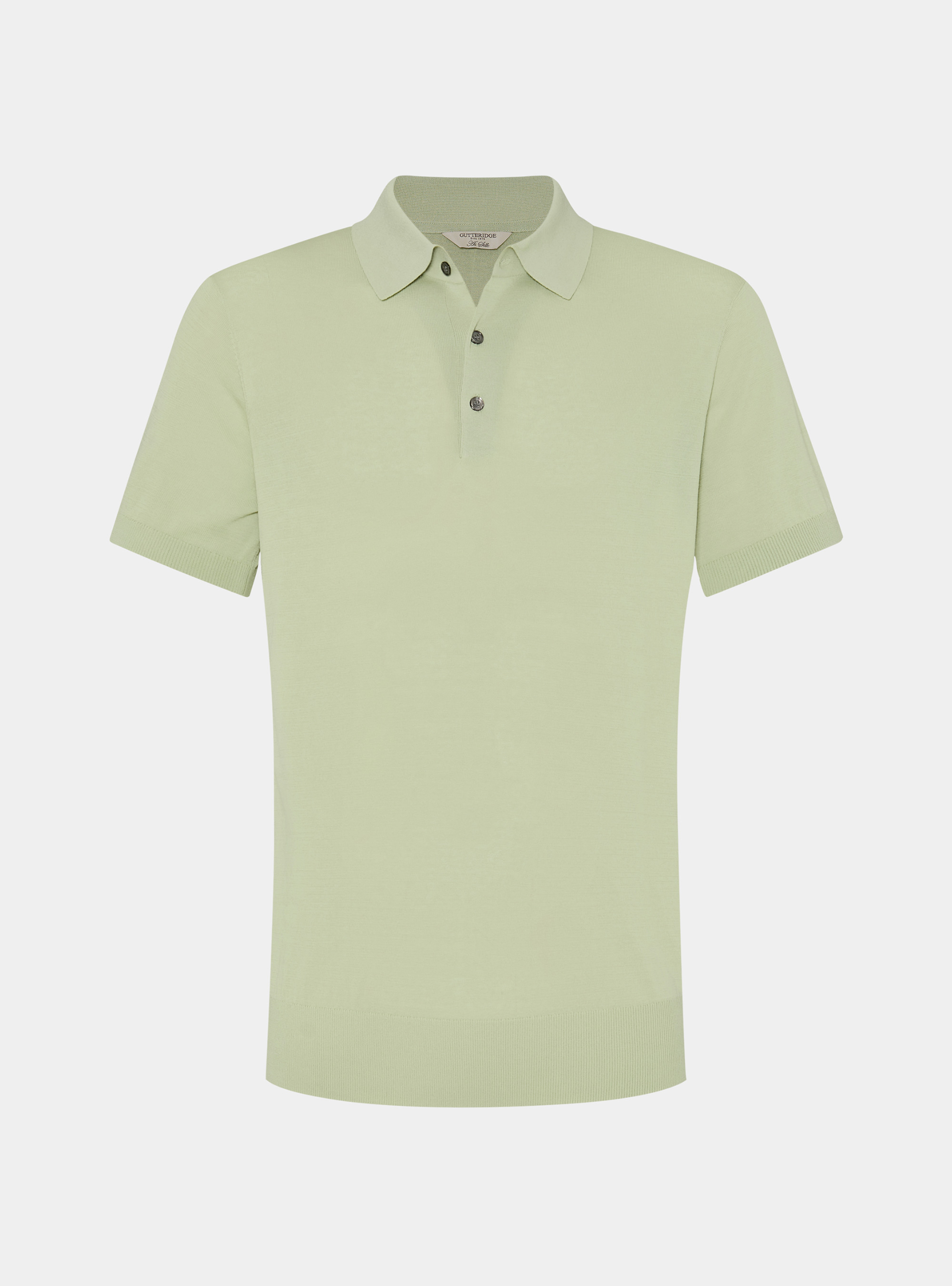 Polo en coton et soie, 0620C VERDE CHIARO