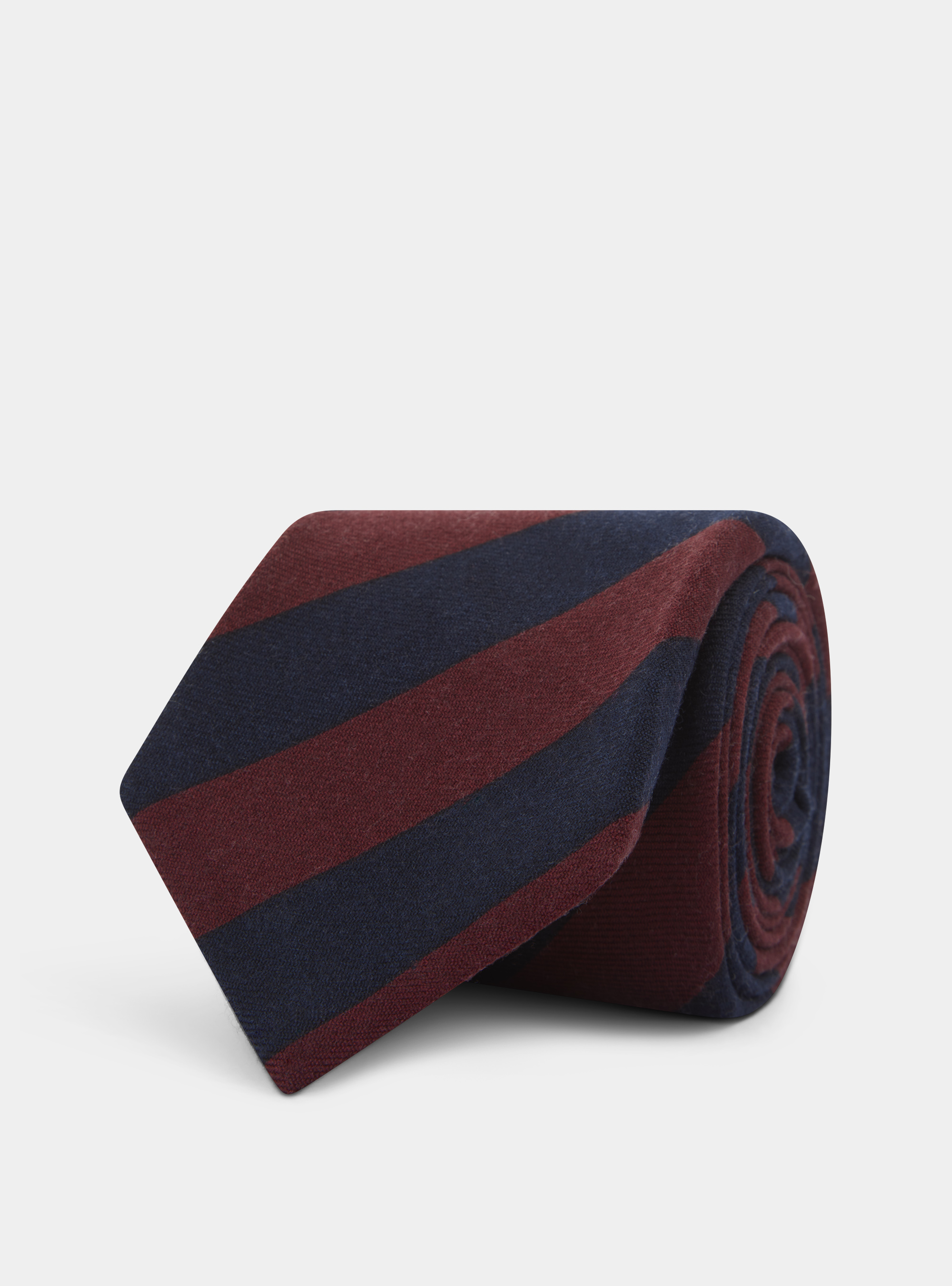 Gutteridge - Cravatta in lana rigata, Unisex, Bordeaux, Taglia: Unica