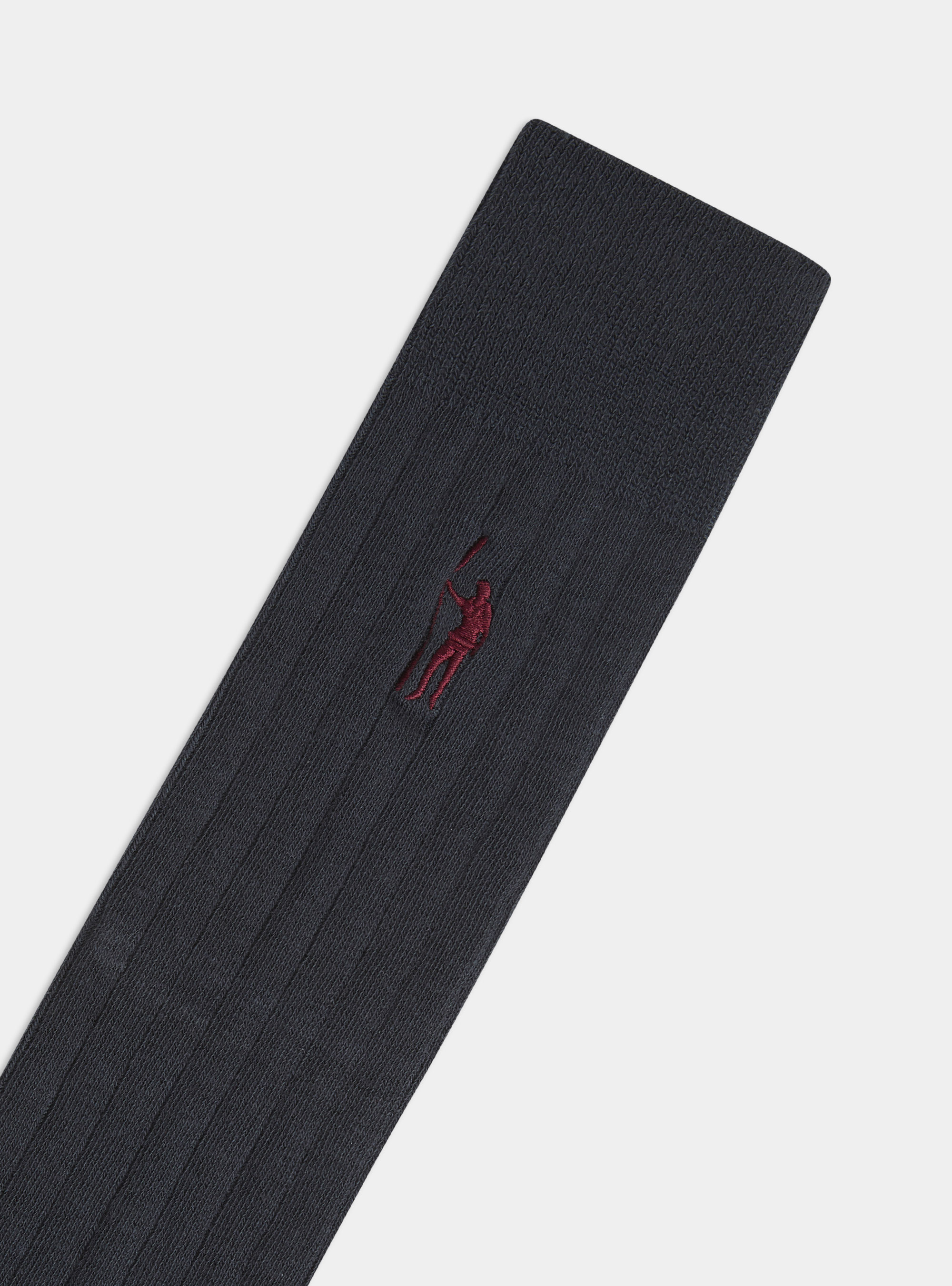 Calze misto cotone a coste, ASFALTO