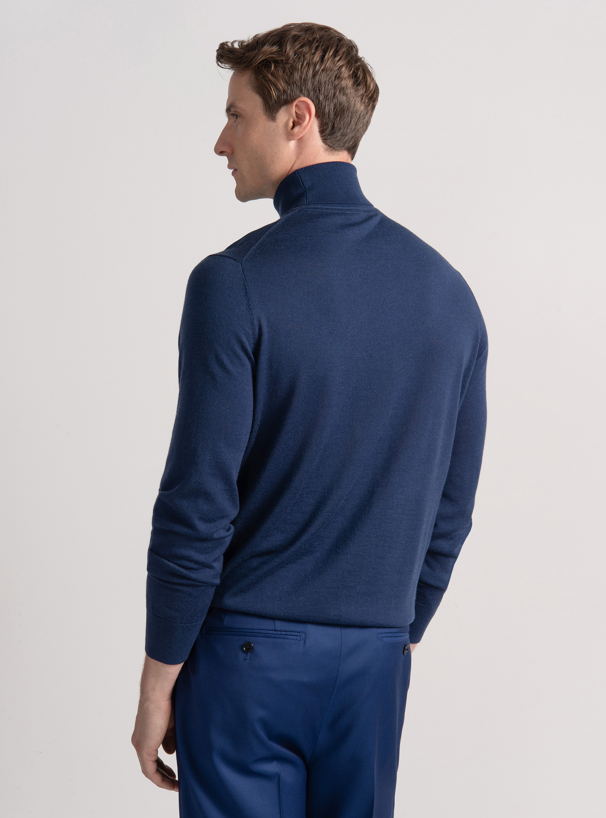 Dolcevita in pura lana merino extrafine, INCHIOSTRO