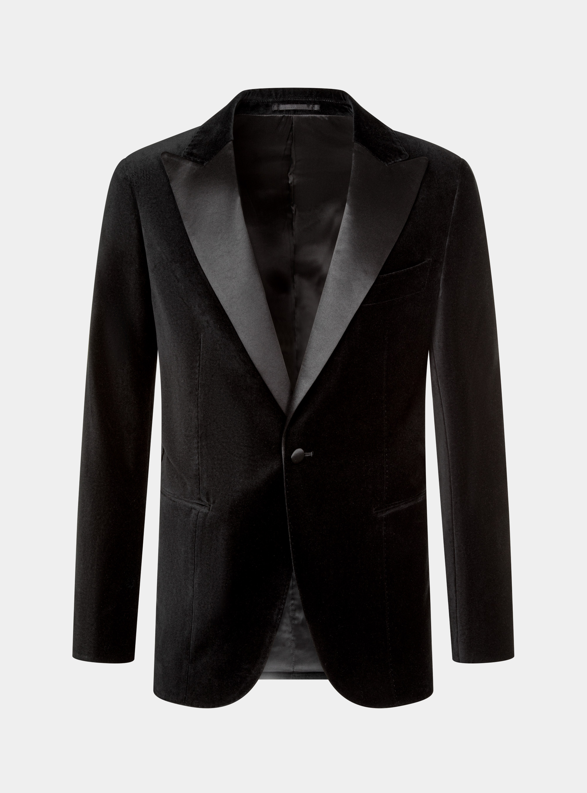 Giacca smoking in velluto, NERO