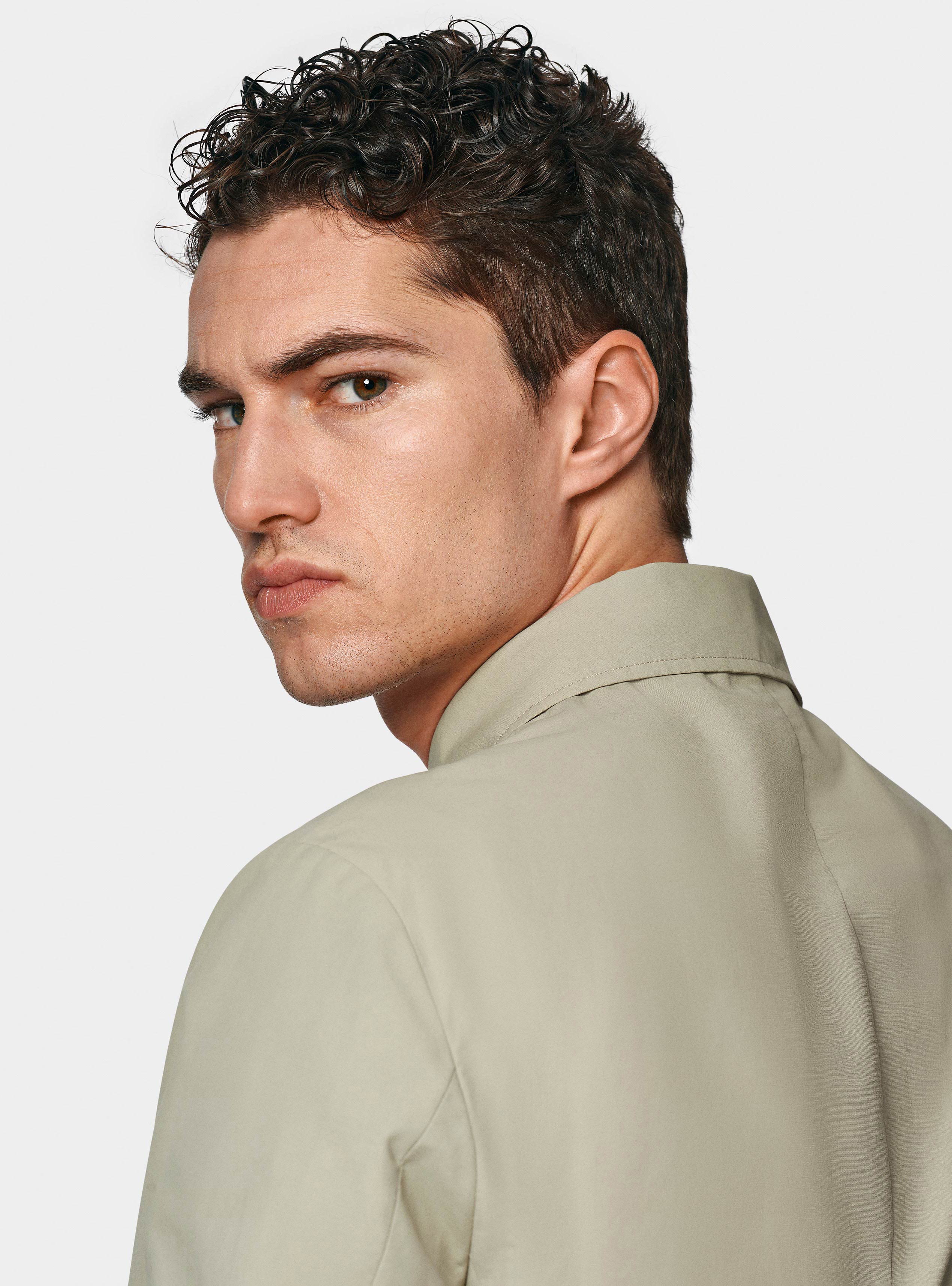 Field jacket in misto cotone nylon, SAND