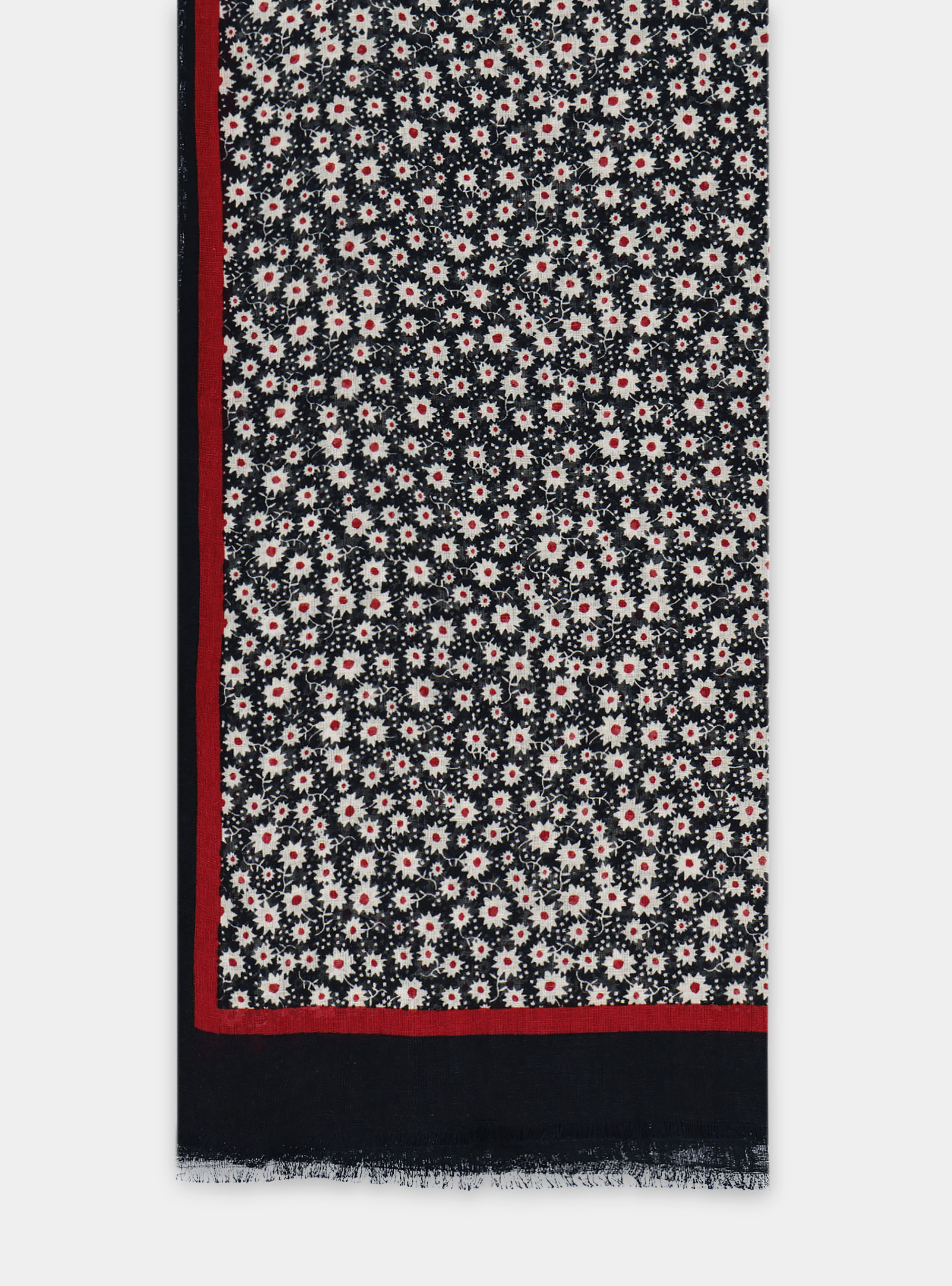 Daisy patterned scarf, NAVY BLUE