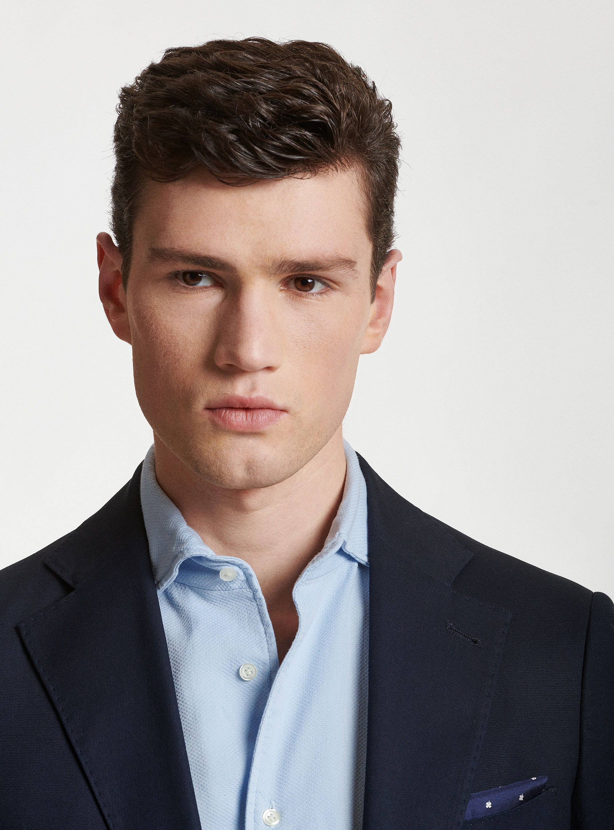 Giacca per abito in cotone armaturato, BLU NAVY