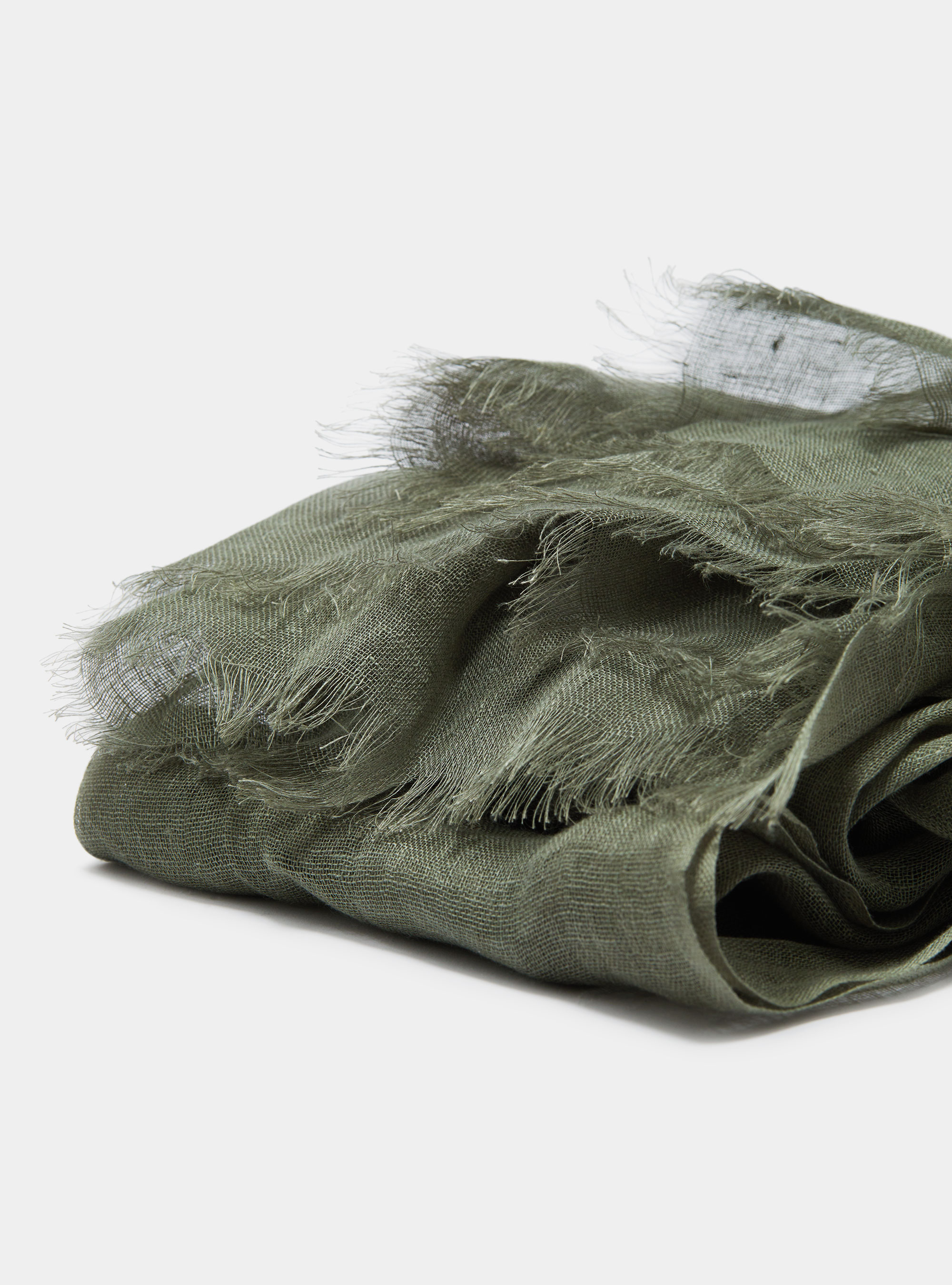 Sciarpa tinta unita in puro lino, SALVIA 0602C