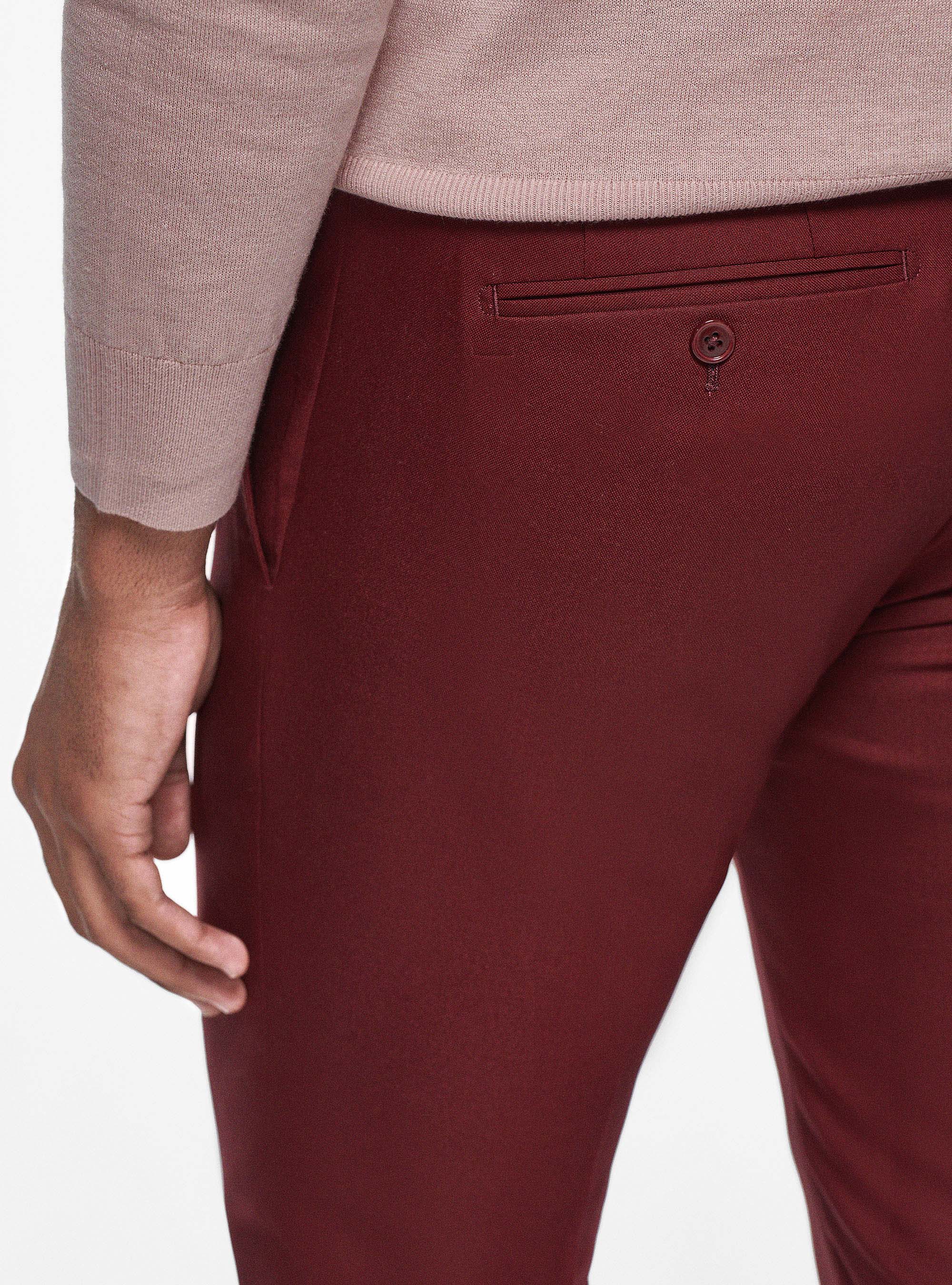 Pantaloni in pura lana Vitale Barberis Canonico, BORDEAUX