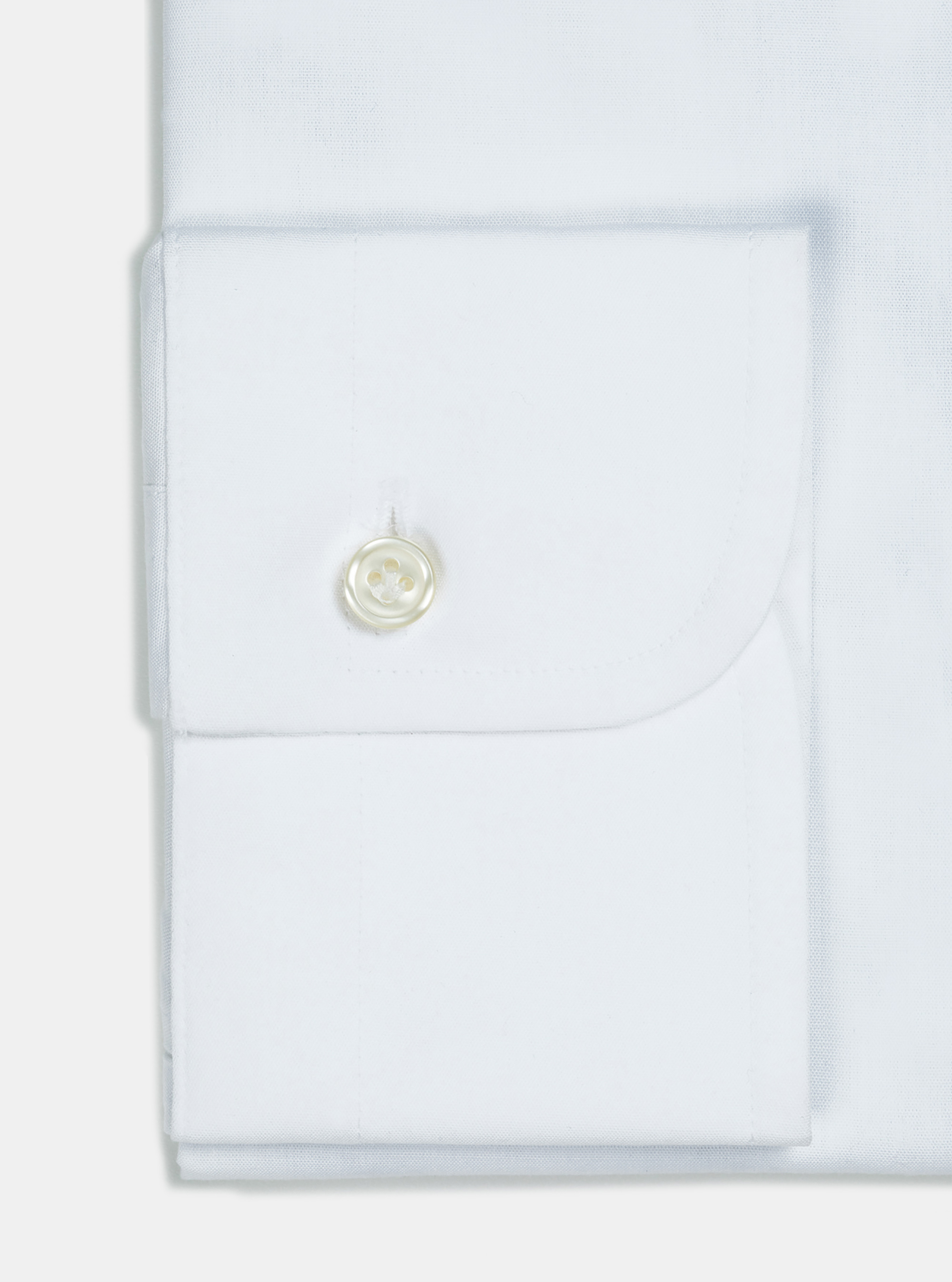 Stretch poplin French collar shirt, WHITE