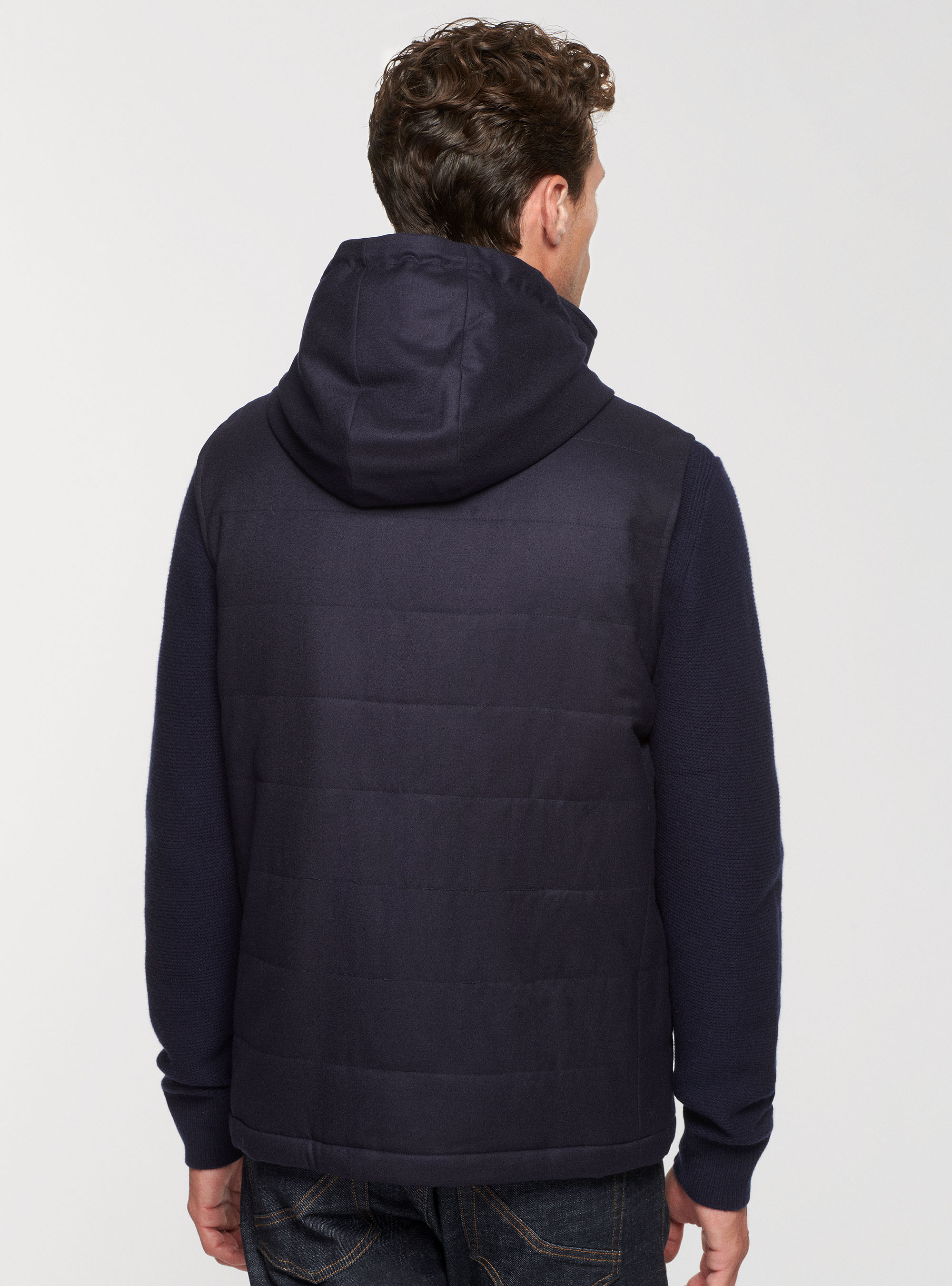 Smanicato in flanella, BLU NAVY