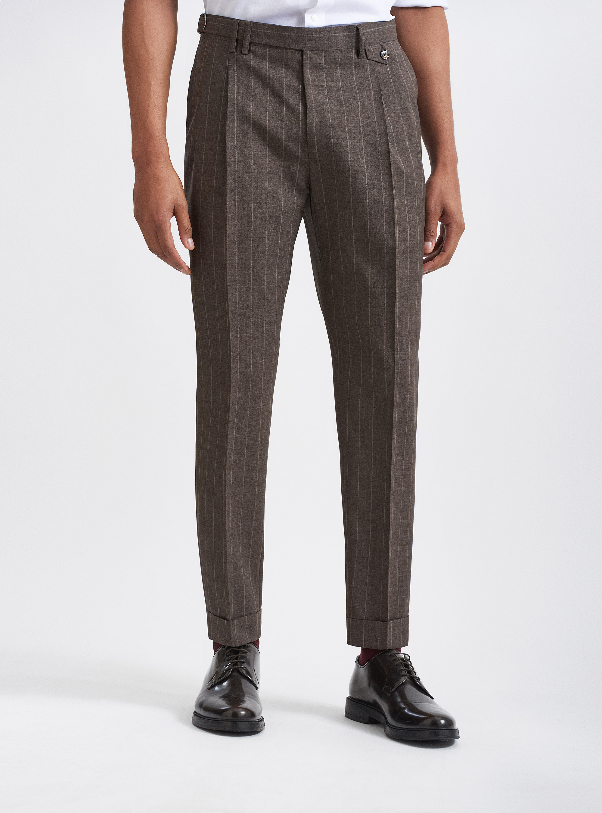 Pinstripe suit trousers outlet