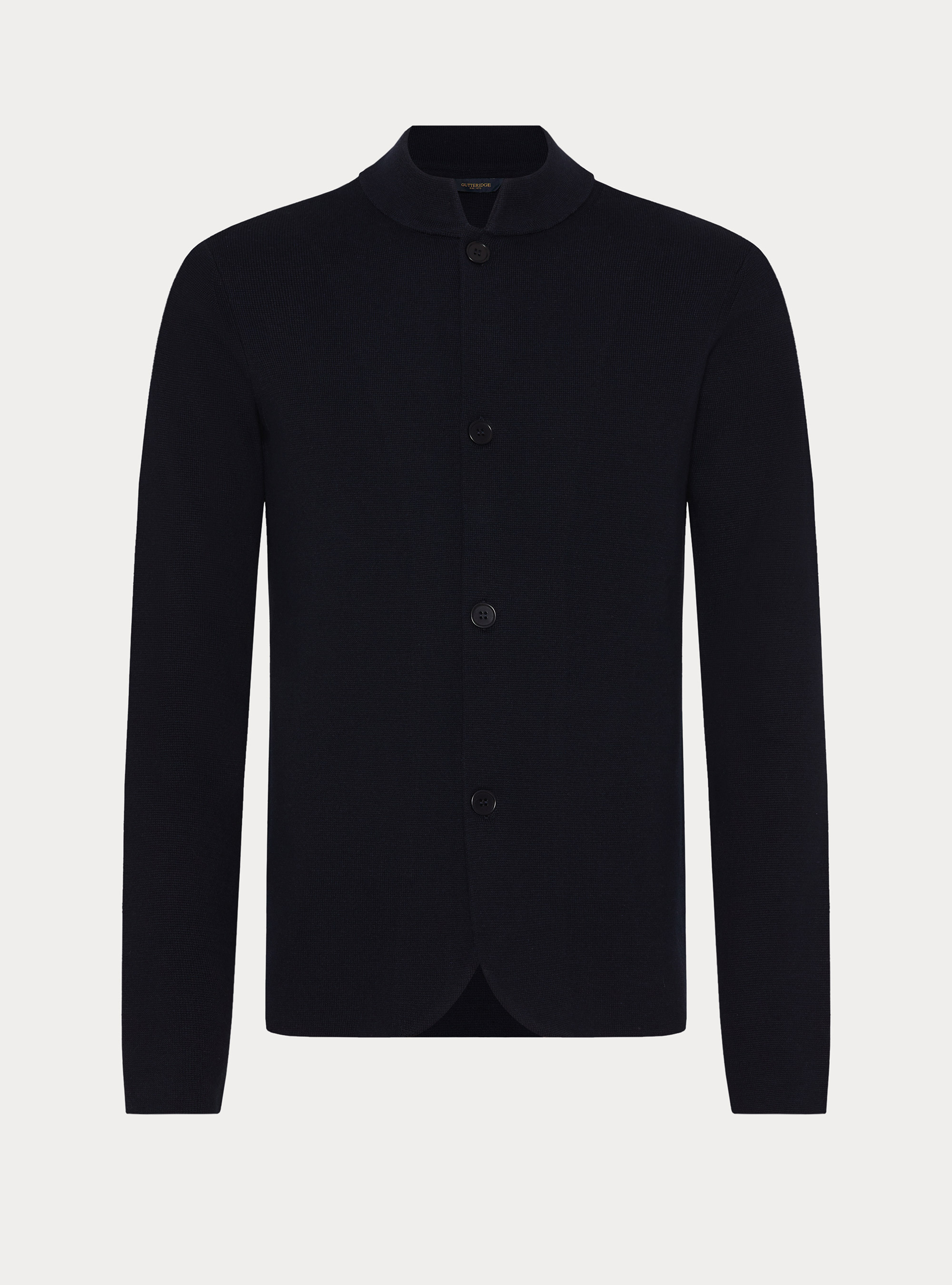 Cardigan coreano in maglia misto cotone, BLU NAVY