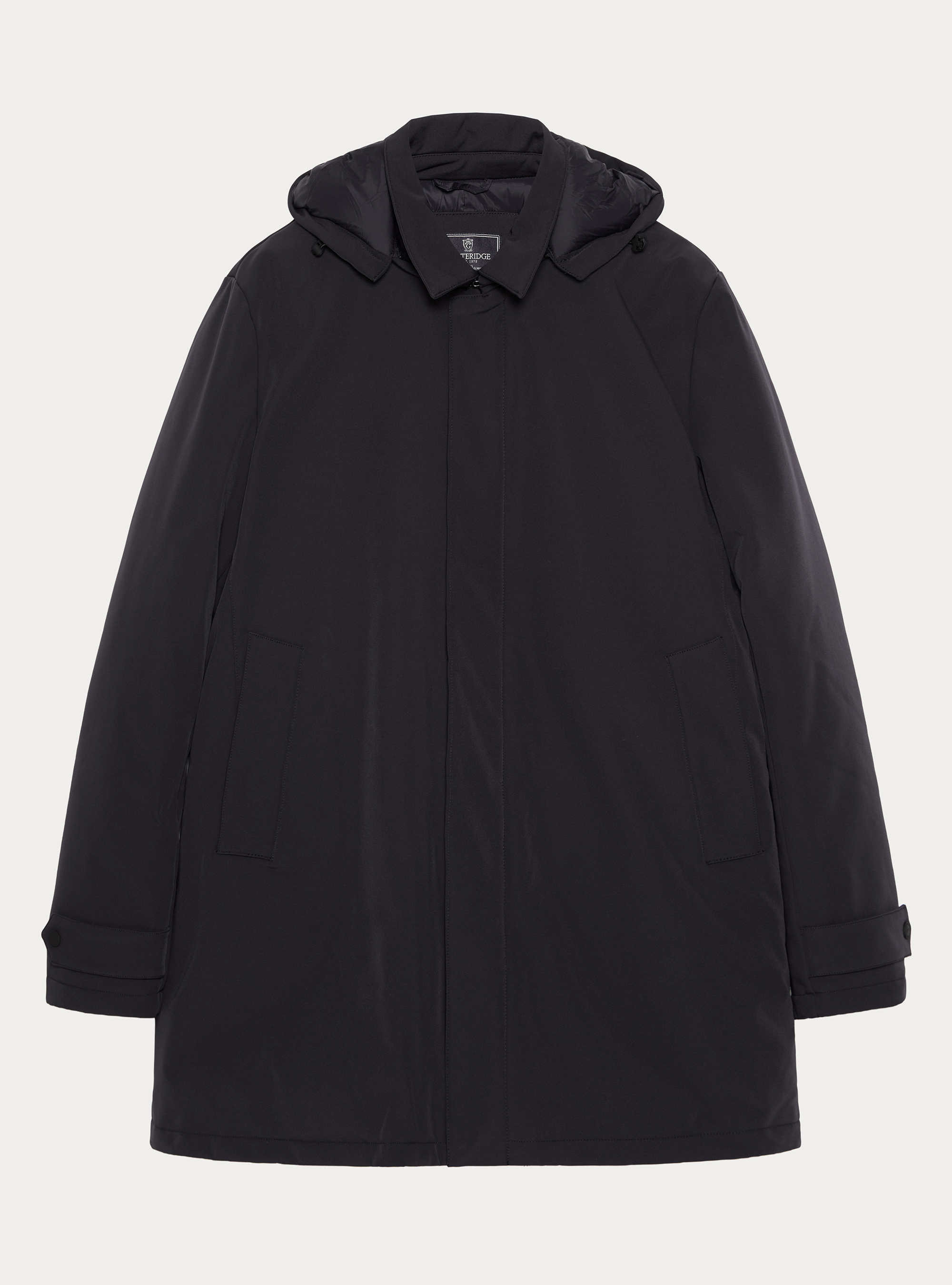 Parka tecnico con cappuccio, BLU NAVY