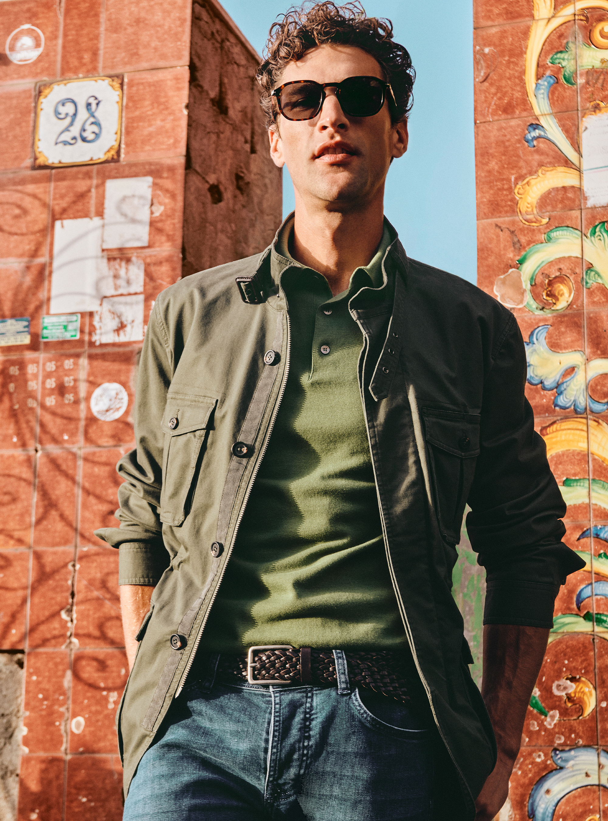 Field jacket in twill di cotone, 