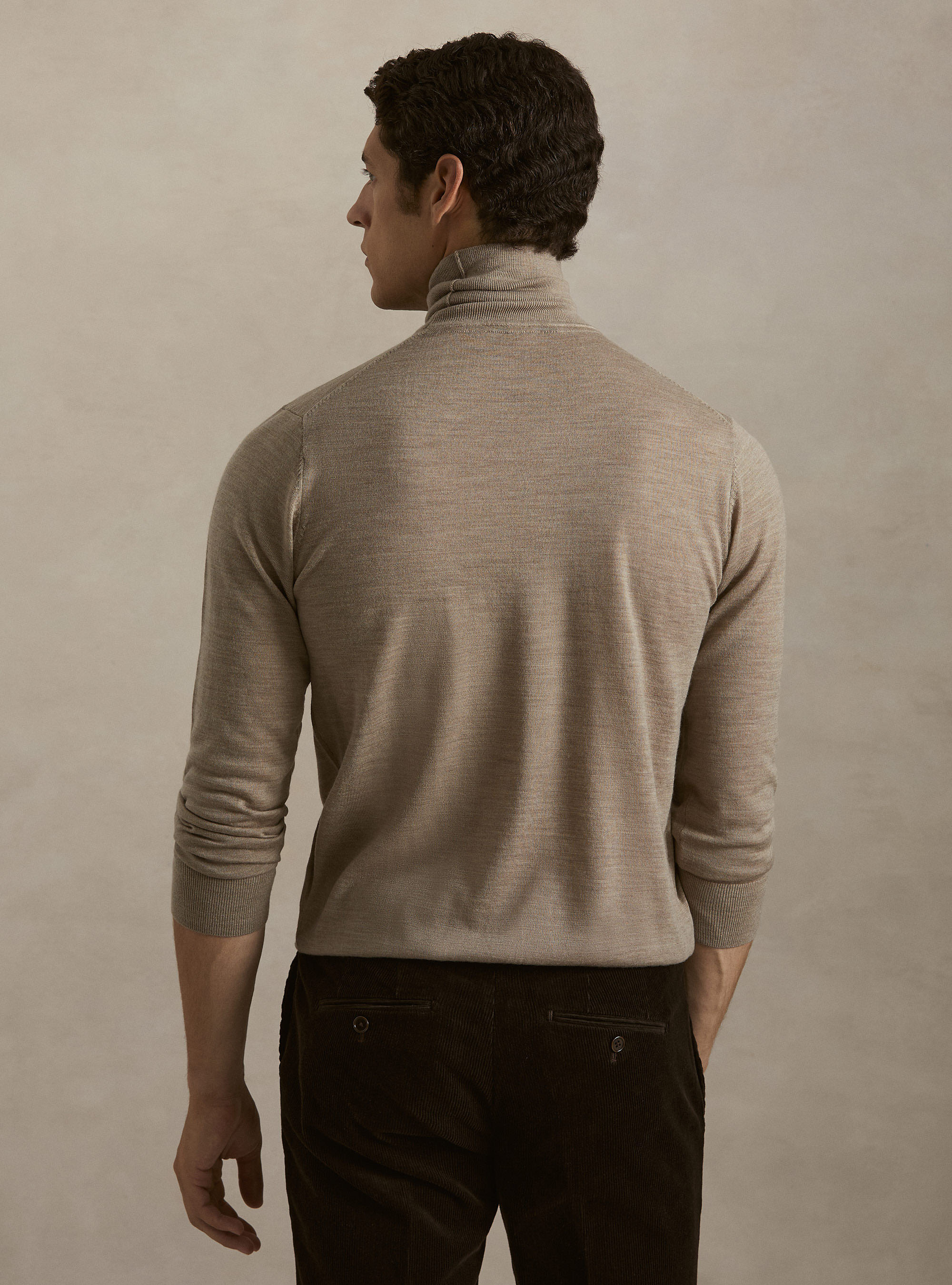 Dolcevita in pura lana merino extrafine, FANGO 0555C