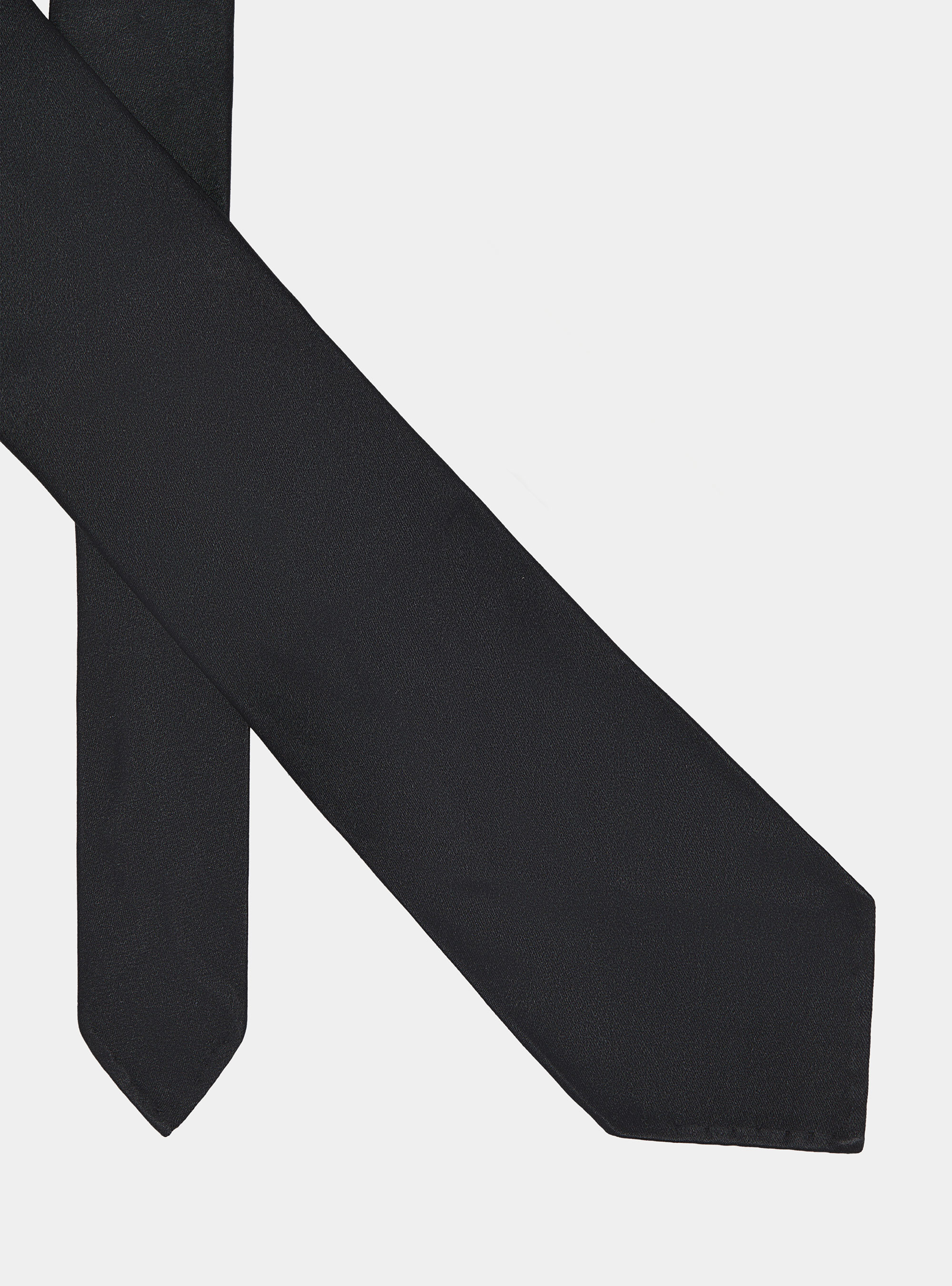 Unlined silk tie, BLACK